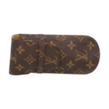 LOUIS VUITTON VINTAGE Brillenetui, Koll. 1998.Monogram Canvas Serie, Überschlag mit L