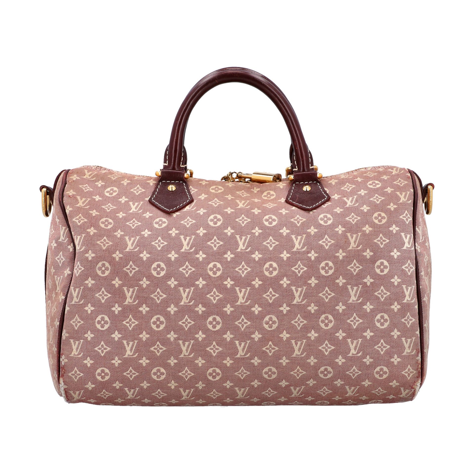 LOUIS VUITTON Handtasche "SPEEDY BAND. 30", Koll. 2010Mini Lin Serie in Bordeaux. Korp