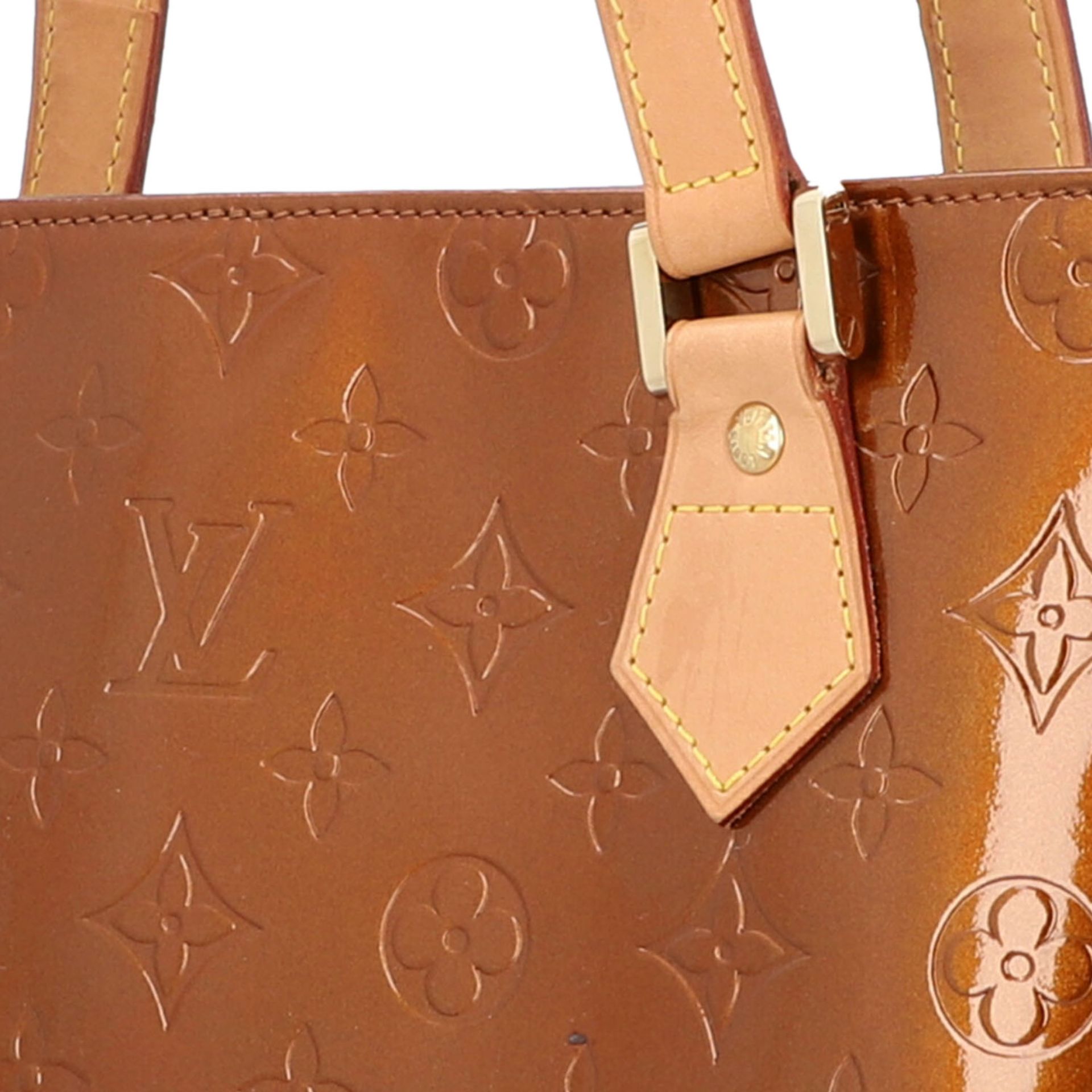 LOUIS VUITTON Shopper "HOUSTON", Koll.: 2002.Vernis Leder Serie in Bronze mit Rindsled - Image 7 of 8