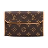 LOUIS VUITTON Bauchtasche "FLORENTINE", Koll. 2008.Monogram Canvas Serie mit naturbela