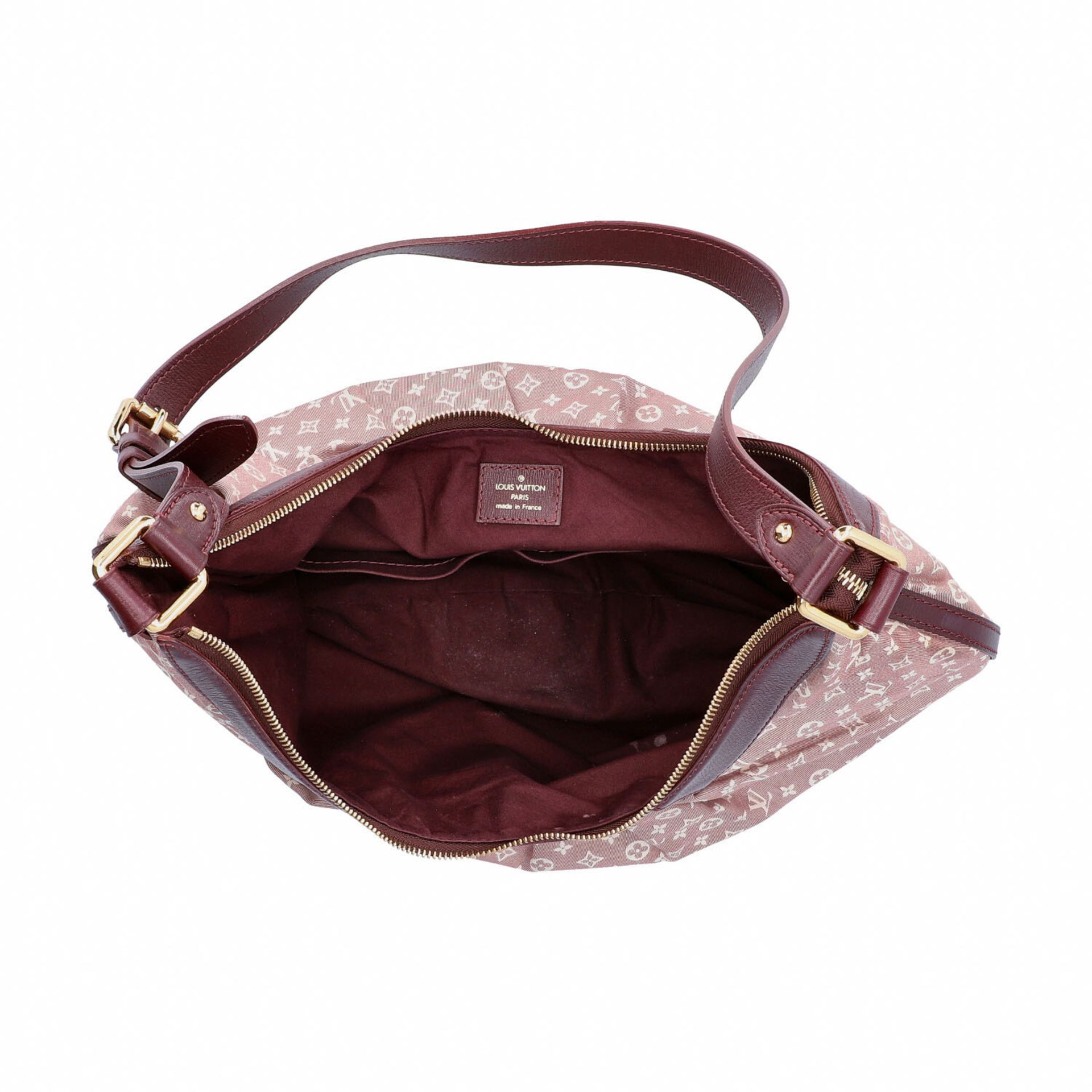 LOUIS VUITTON Hobobag "MANON PM", Koll.: 2010.Mini Lin Serie in Bordeaux, Lederdetails - Image 6 of 8