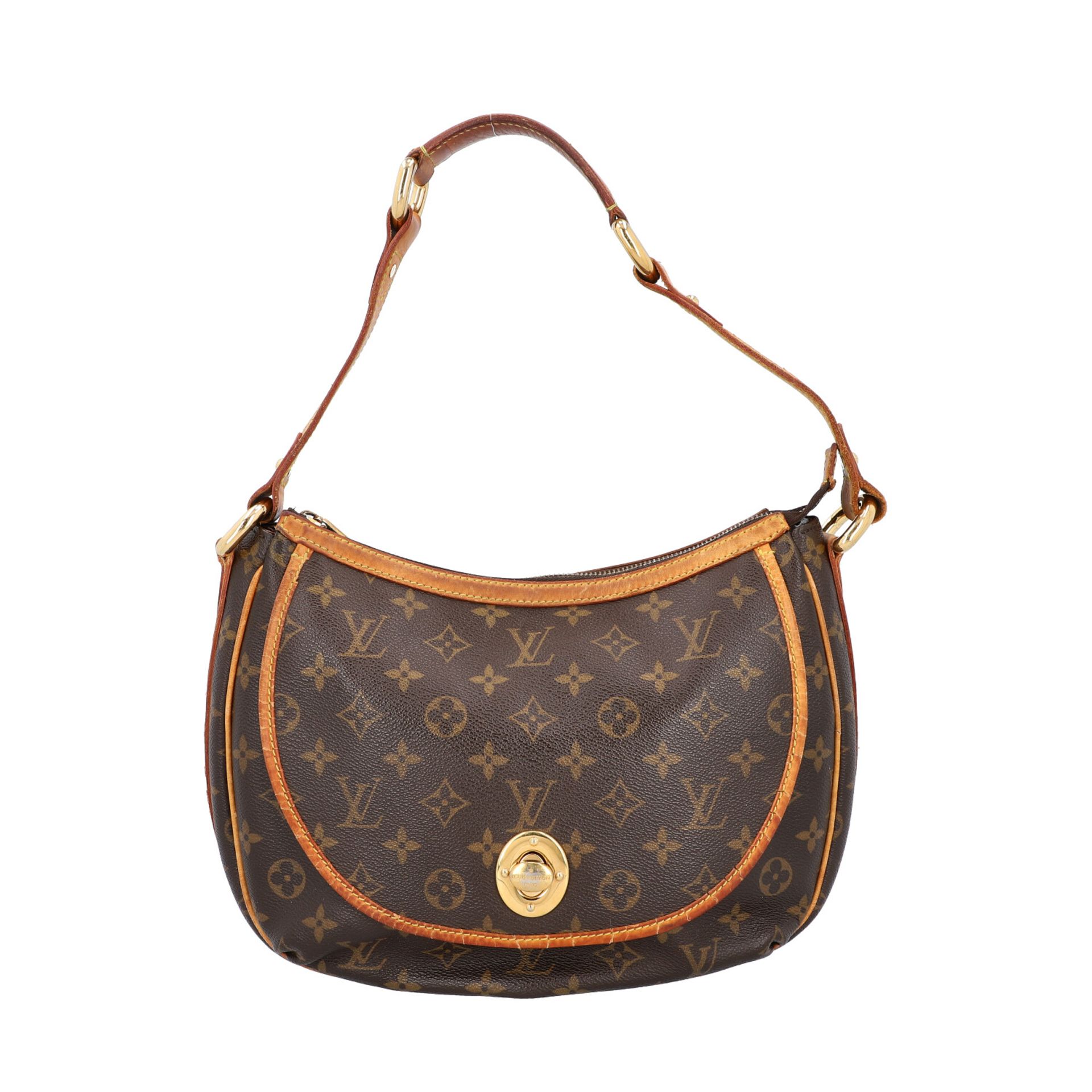 LOUIS VUITTON Schultertasche "TULUM PM", Koll. 2006.Monogram Canvas Serie mit naturbel