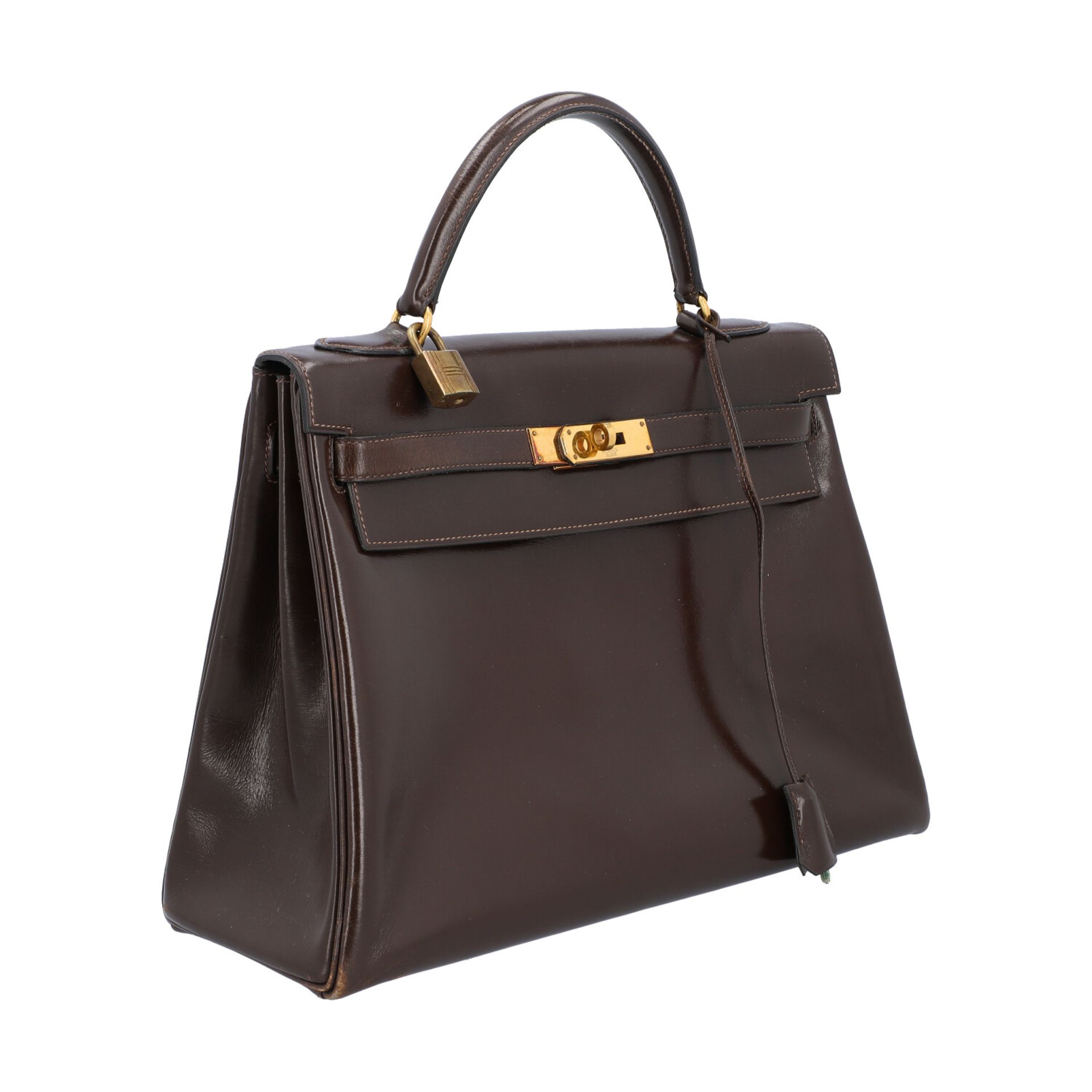 HERMÈS VINTAGE Henkeltasche "KELLY 32", Koll.: 1971, akt. NP.: 7.800,-€.Boxcalf in - Image 2 of 8