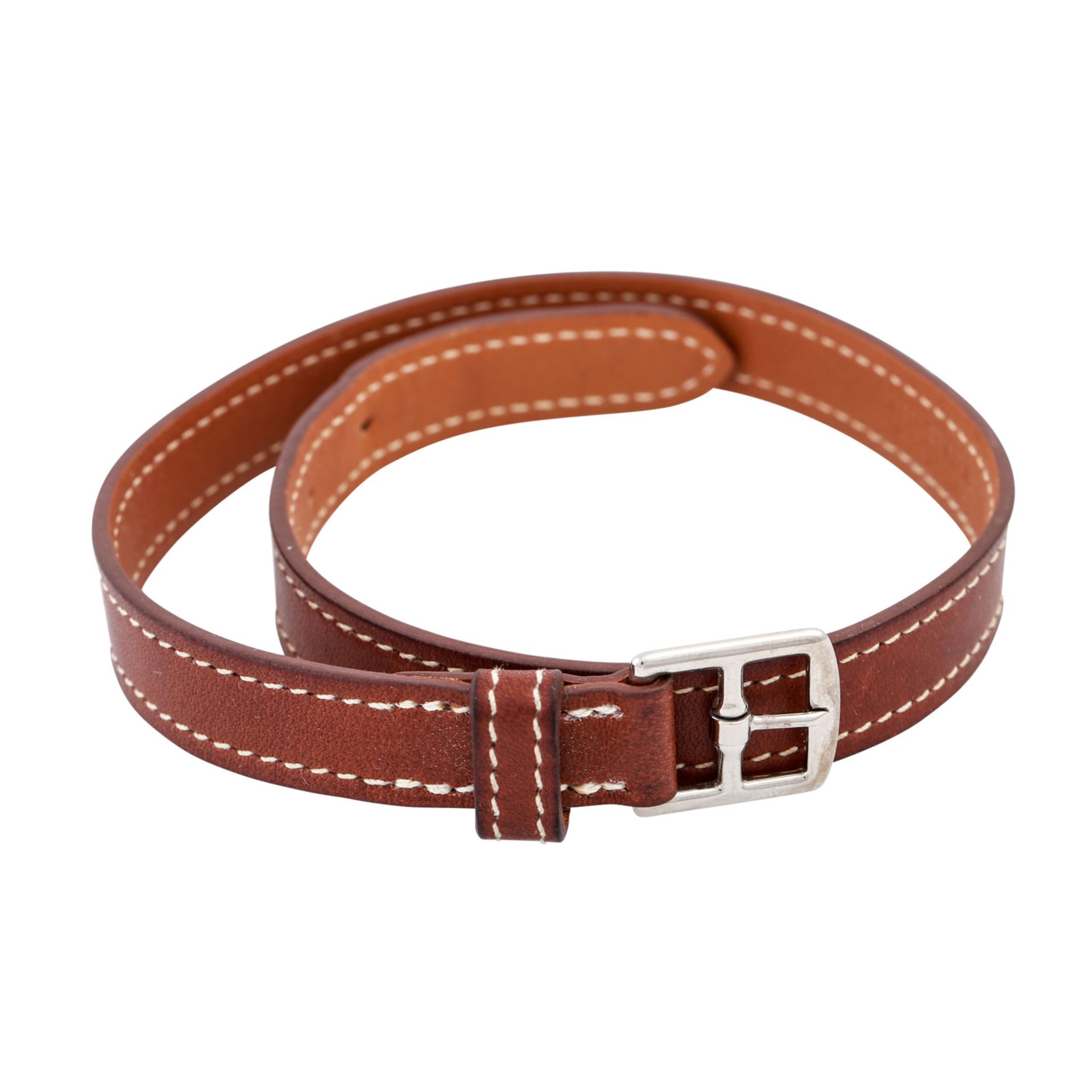 HERMÈS Wickelarmbad, Koll.: 2009, NP.: 295,-€.Wickelarmband aus Chamonix-Kalbsleder - Image 3 of 4