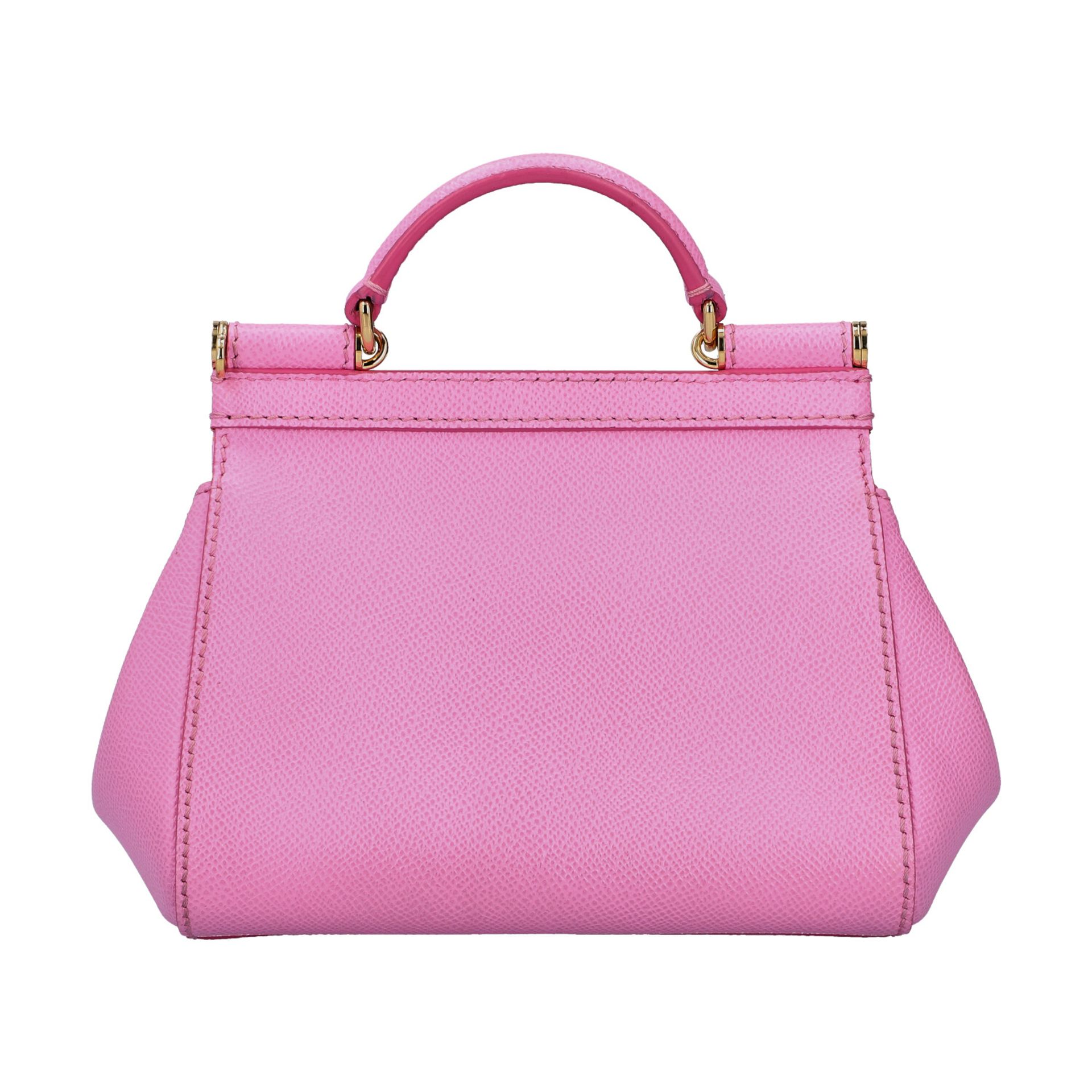 DOLCE & GABBANA Handtasche "MINI SICILY", akt. NP.: 1.150,-€.Fein genarbtes Leder in - Image 4 of 8