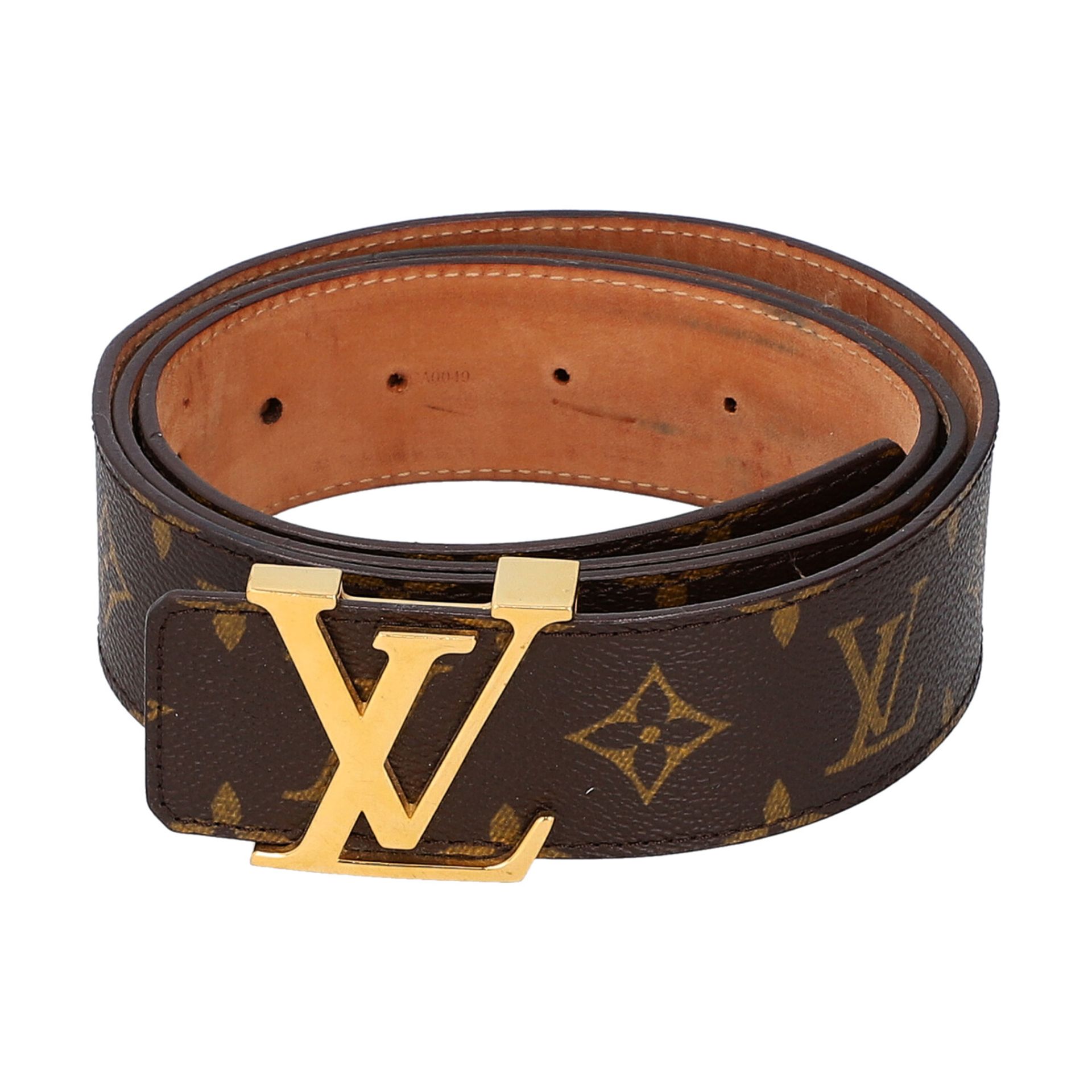 LOUIS VUITTON Gürtel, "INITIALES MONOGRAM 40MM", Koll. 2009.Akt. NP.: 365,-€. Monog - Image 2 of 2