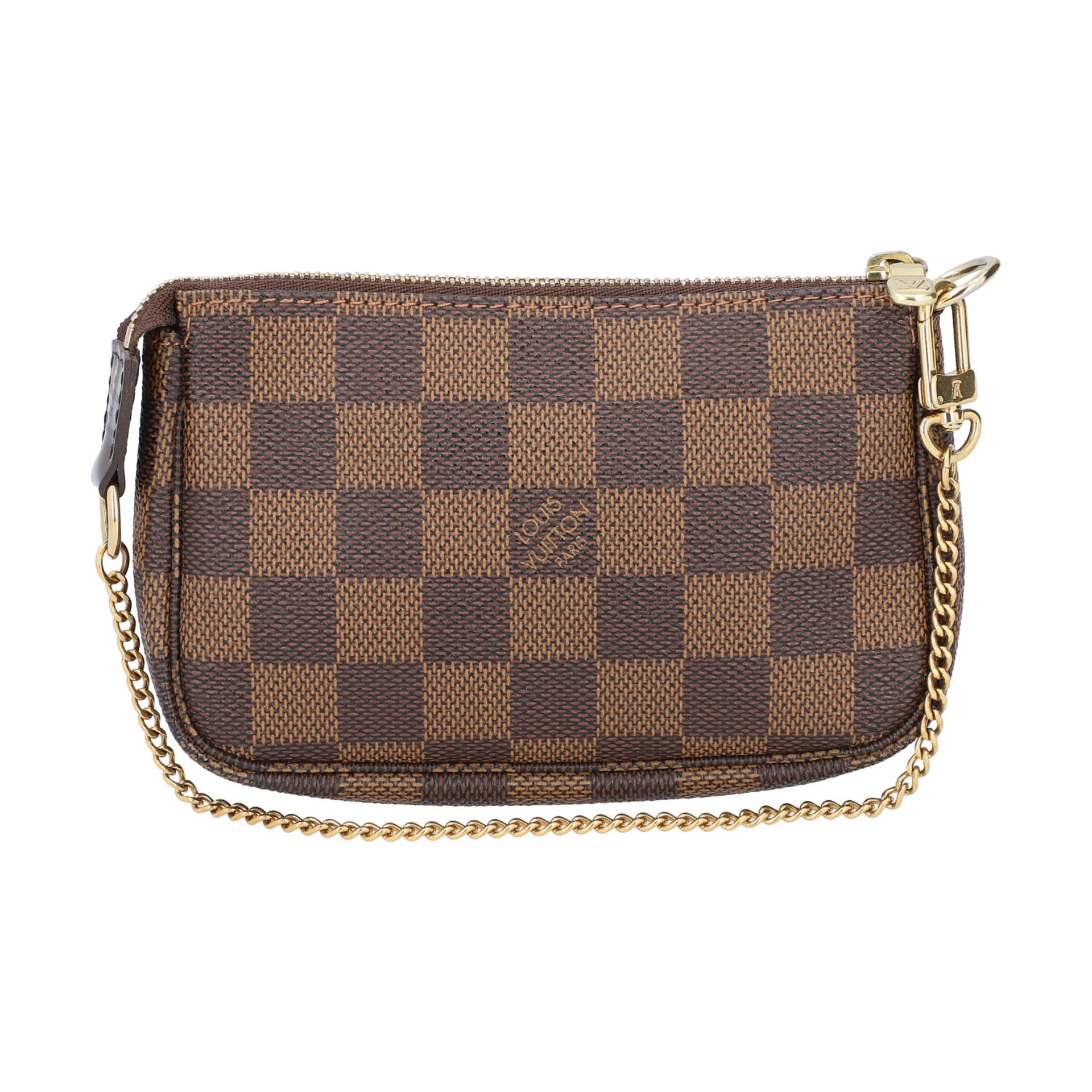 LOUIS VUITTON Pochette "MINI POCHETTE ACC.", Koll. 2008.Akt. NP.: 245,-€. Damier Ebe - Bild 4 aus 5