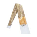 HERMÈS VINTAGE Krawattenschal.Krawattenschal aus 100% Seide in Gelb mit Fischmotiven.