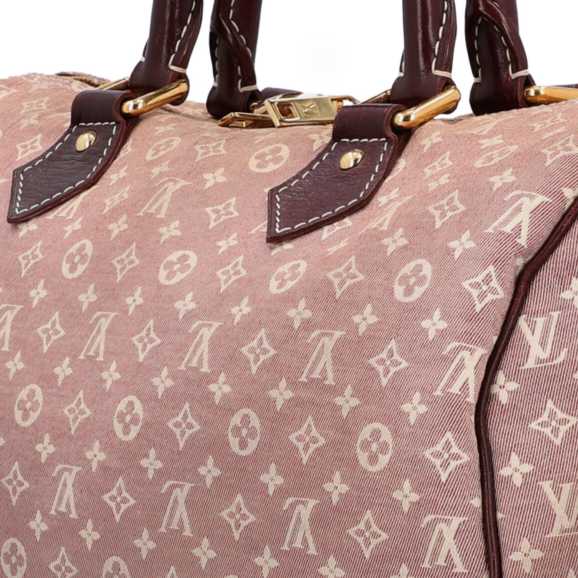 LOUIS VUITTON Handtasche "SPEEDY BAND. 30", Koll. 2010Mini Lin Serie in Bordeaux. Korp - Bild 7 aus 8