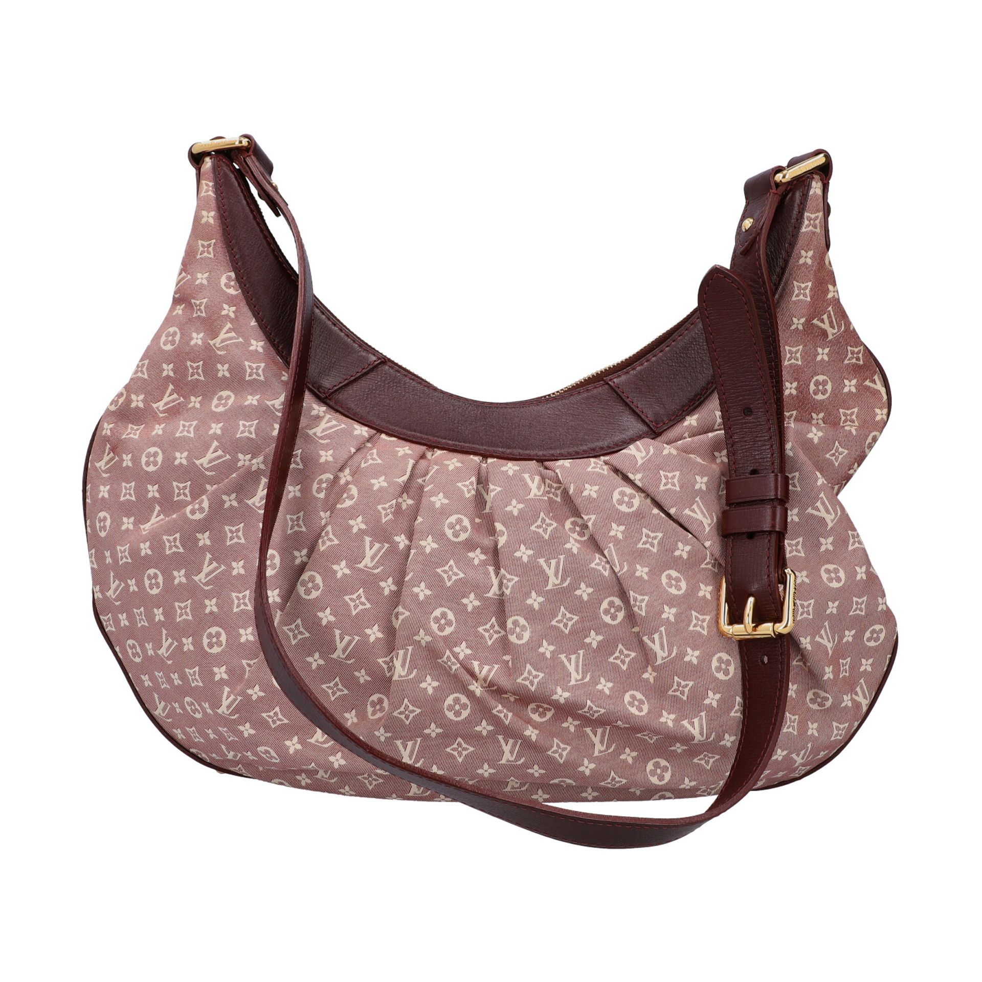 LOUIS VUITTON Hobobag "MANON PM", Koll.: 2010.Mini Lin Serie in Bordeaux, Lederdetails - Image 4 of 8