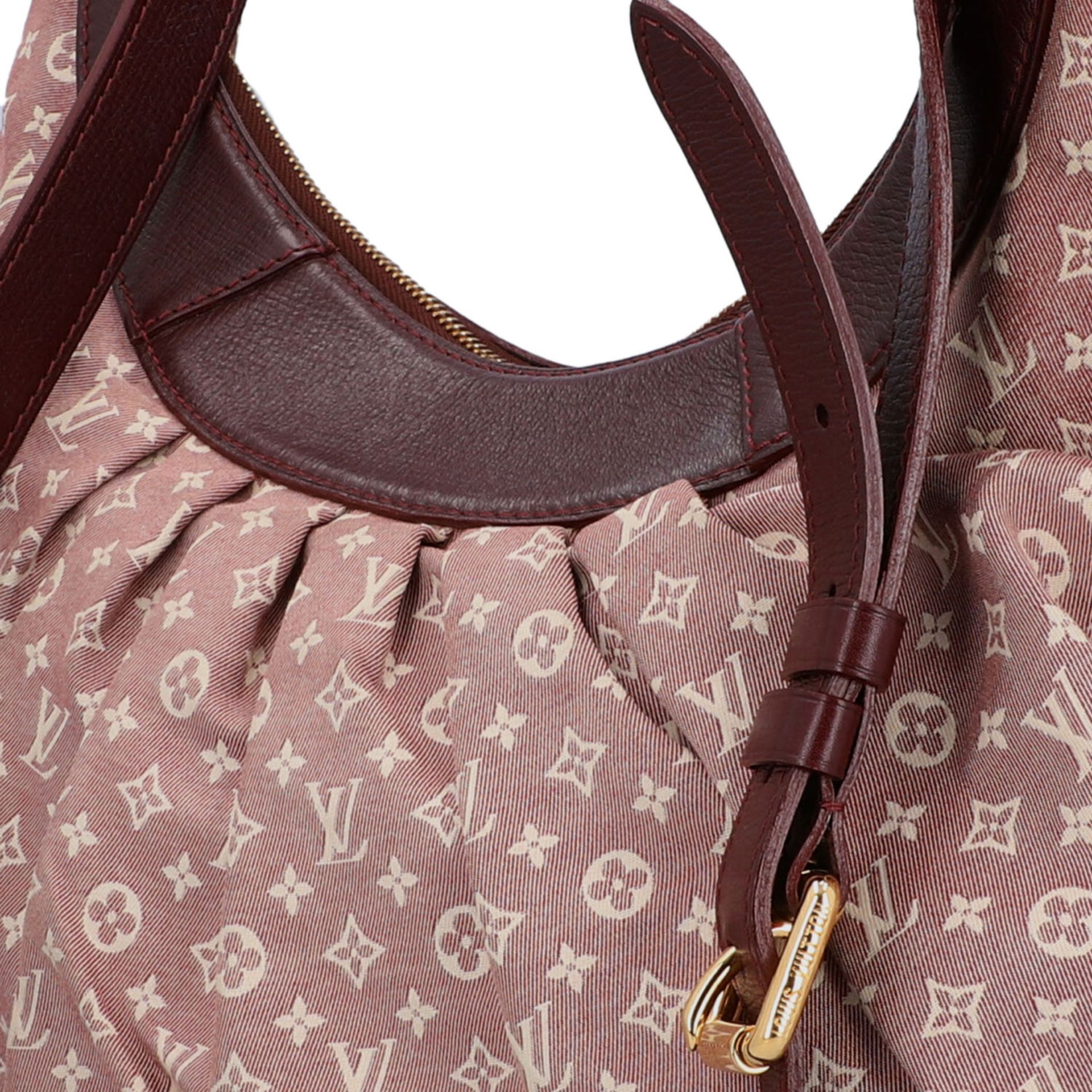 LOUIS VUITTON Hobobag "MANON PM", Koll.: 2010.Mini Lin Serie in Bordeaux, Lederdetails - Image 7 of 8