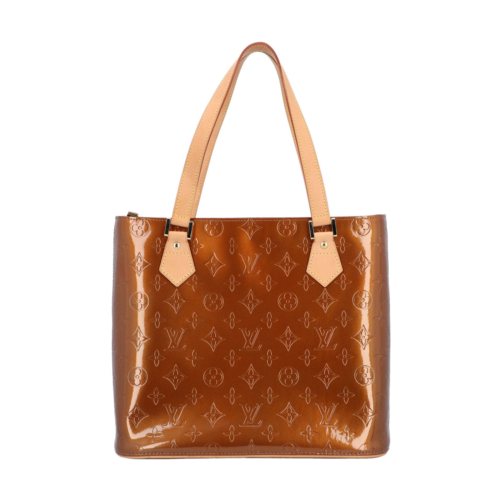 LOUIS VUITTON Shopper "HOUSTON", Koll.: 2002.Vernis Leder Serie in Bronze mit Rindsled - Bild 2 aus 8