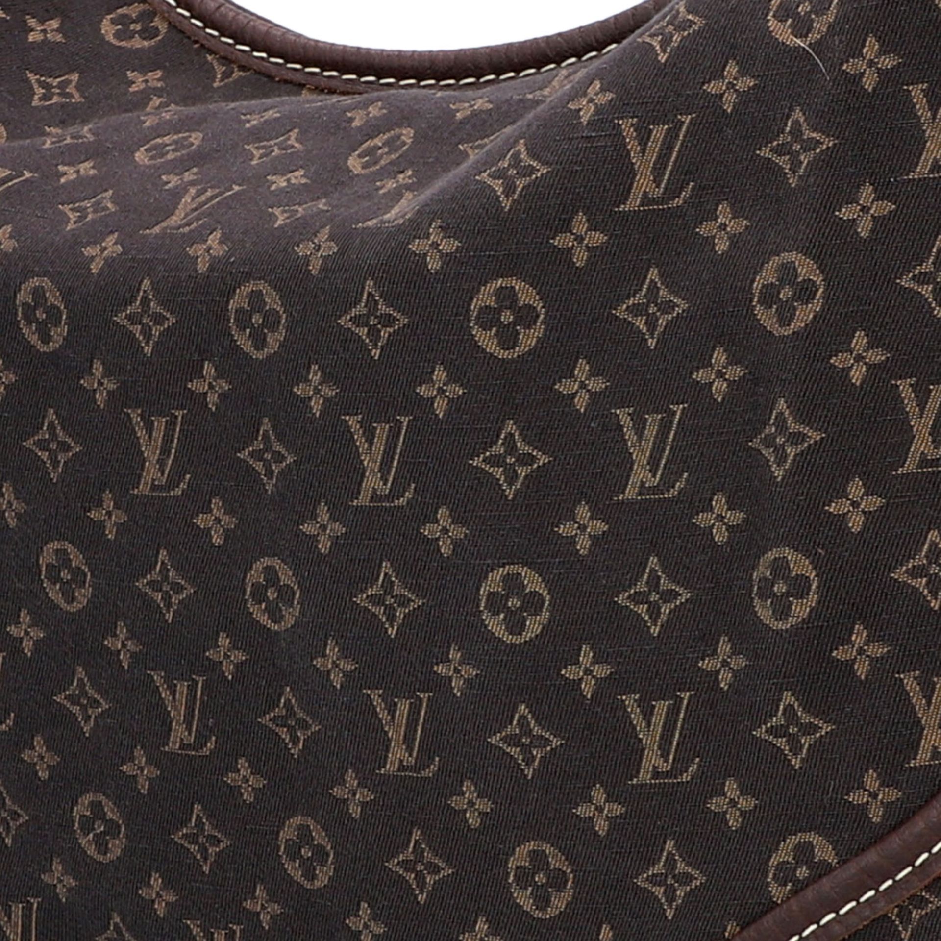 LOUIS VUITTON Hobobag "MANON MM", Koll.: 2008.Mini Lin Serie in Ebene mit dunkelbraune - Bild 7 aus 8