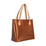 LOUIS VUITTON Shopper "HOUSTON", Koll.: 2002.Vernis Leder Serie in Bronze mit Rindsled