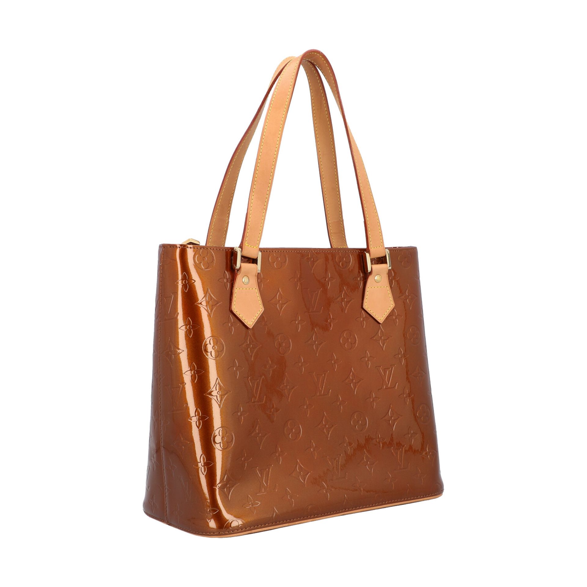 LOUIS VUITTON Shopper "HOUSTON", Koll.: 2002.Vernis Leder Serie in Bronze mit Rindsled