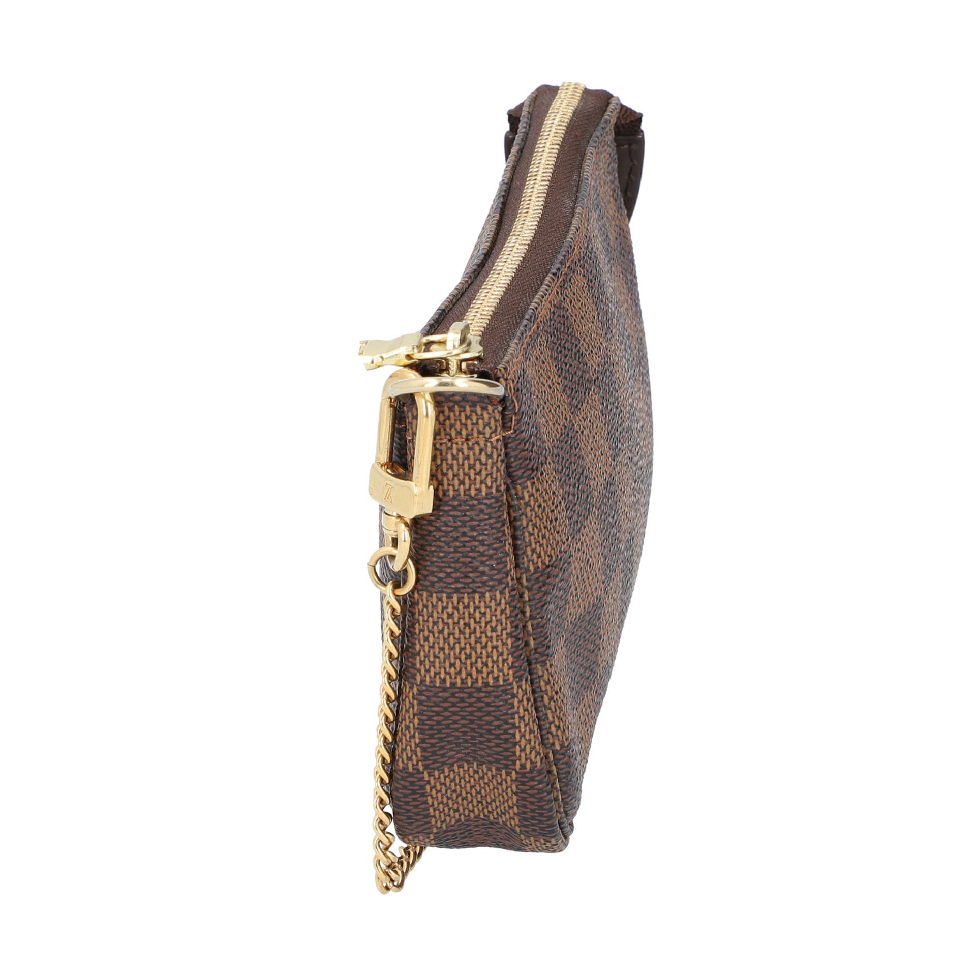 LOUIS VUITTON Pochette "MINI POCHETTE ACC.", Koll. 2008.Akt. NP.: 245,-€. Damier Ebe - Bild 3 aus 5