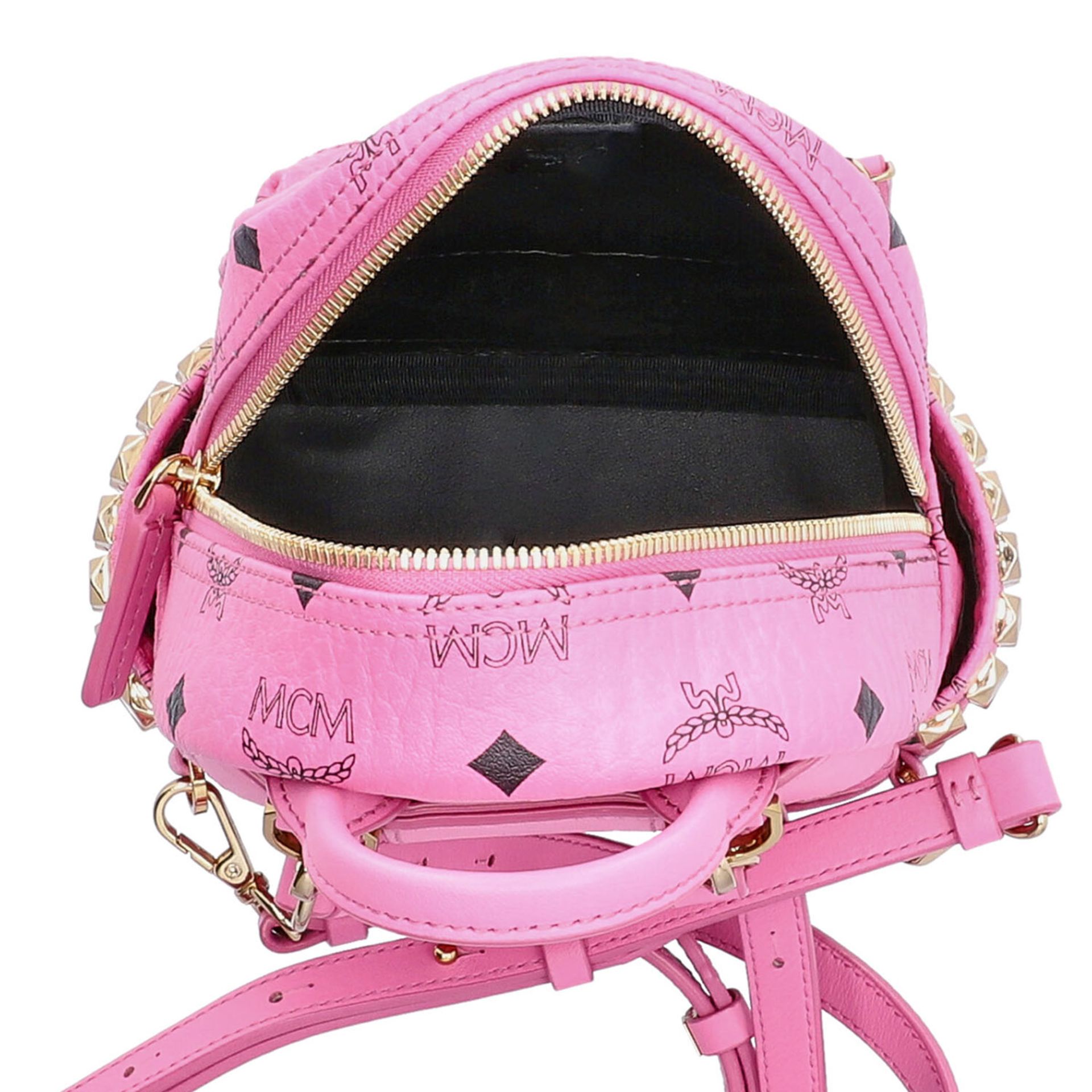 MCM Mini Rucksack "STARK BEBE BOO".Akt. NP.: 685,-€. Visetos Serie in Rosa mit goldf - Image 6 of 8