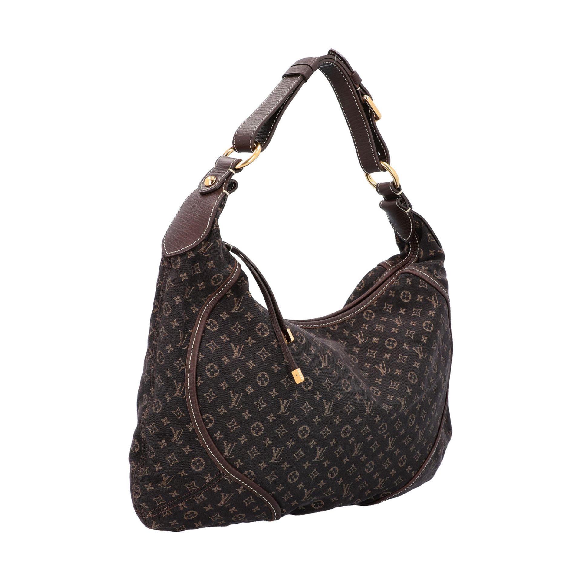 LOUIS VUITTON Hobobag "MANON MM", Koll.: 2008.Mini Lin Serie in Ebene mit dunkelbraune - Image 2 of 8