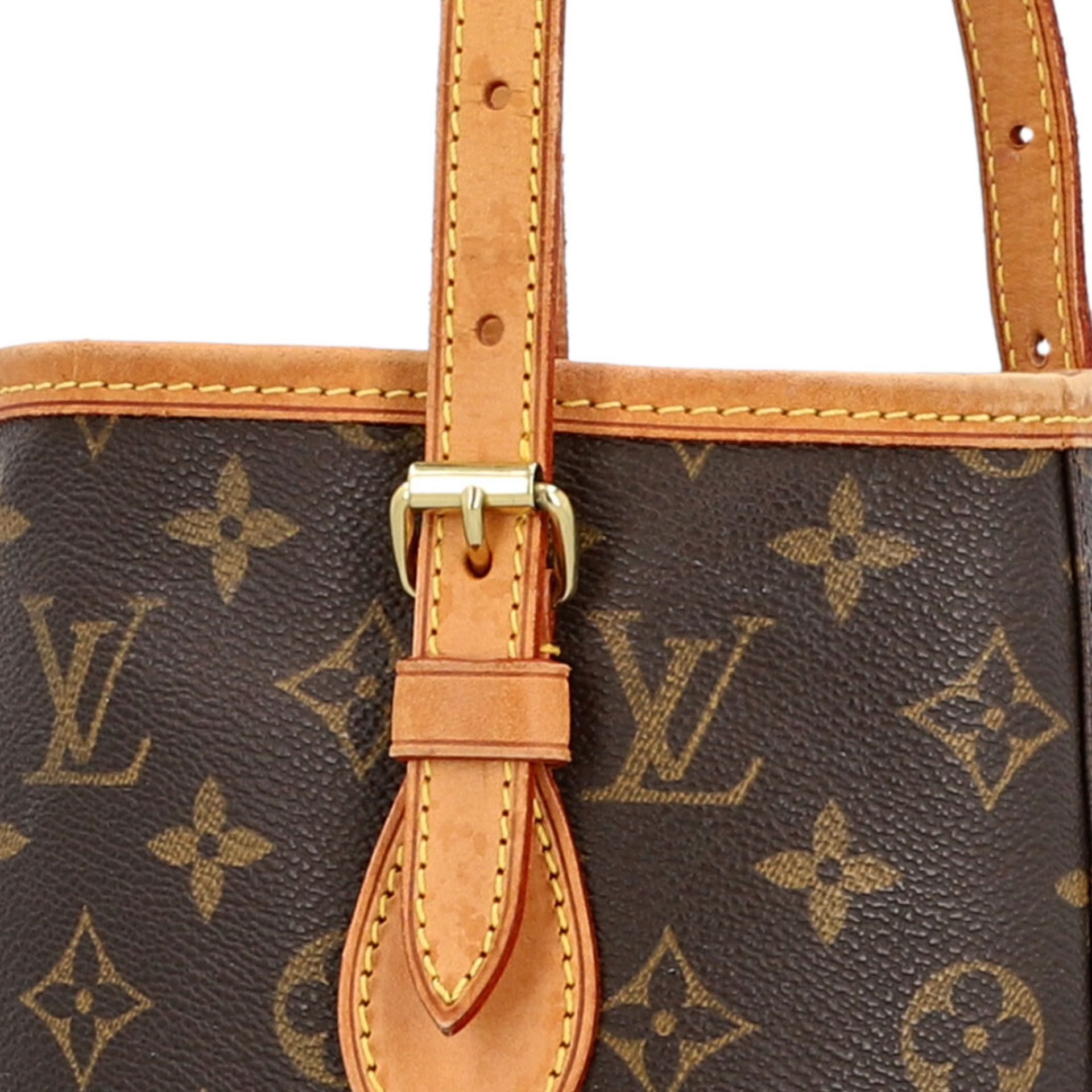 LOUIS VUITTON Bucketbag "BUCKET PM", Koll.: 1999.Monogram Canvas Serie mit Rindsleder- - Bild 7 aus 8