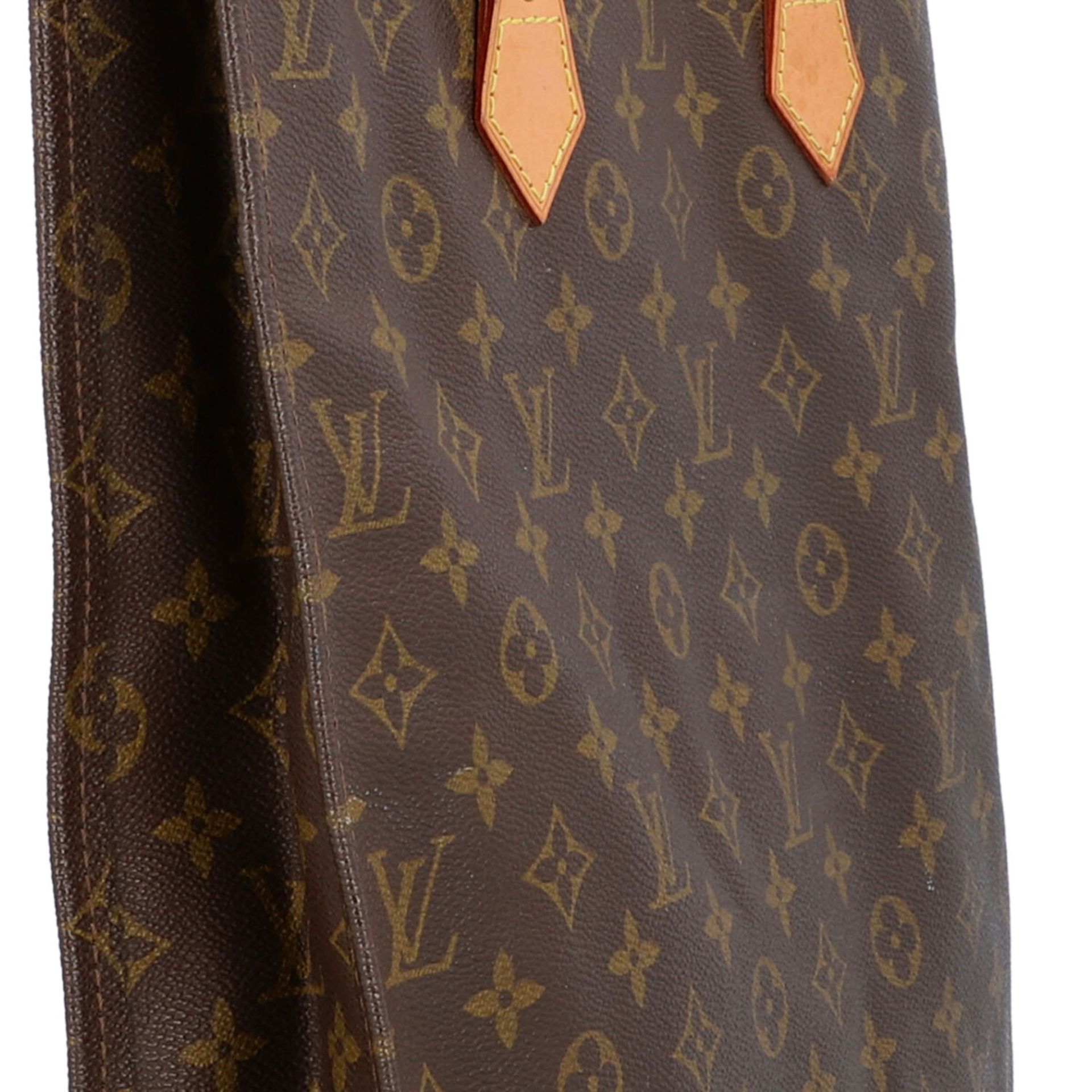 LOUIS VUITTON VINTAGE Henkeltasche "SAC PLAT".Monogram Canvas mit Doppelhenkel aus Rin - Bild 8 aus 8