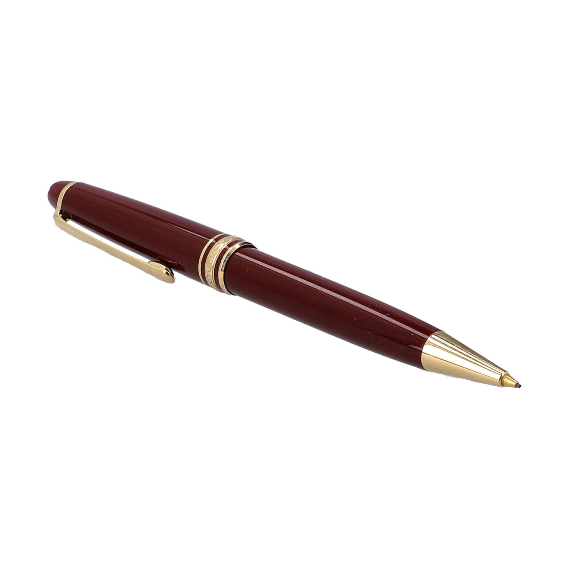 MONTBLANC Drehbleistift "MEISTERSTÜCK".NP. ca.: 370,-€. Edelharz in Bordeaux mit ve - Bild 2 aus 2