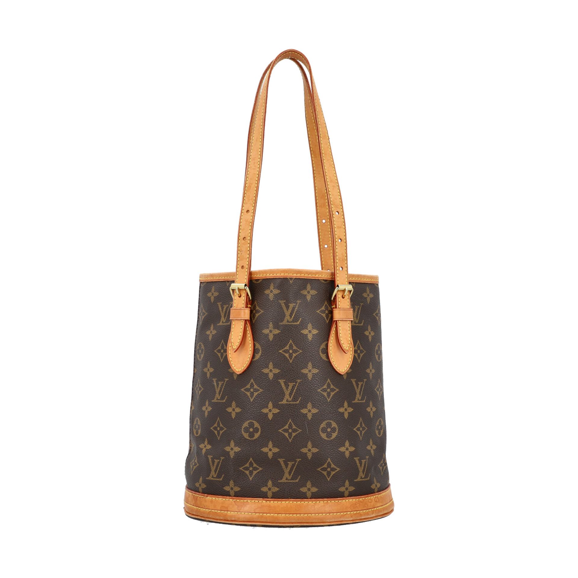 LOUIS VUITTON Bucketbag "BUCKET PM", Koll.: 1999.Monogram Canvas Serie mit Rindsleder- - Bild 4 aus 8