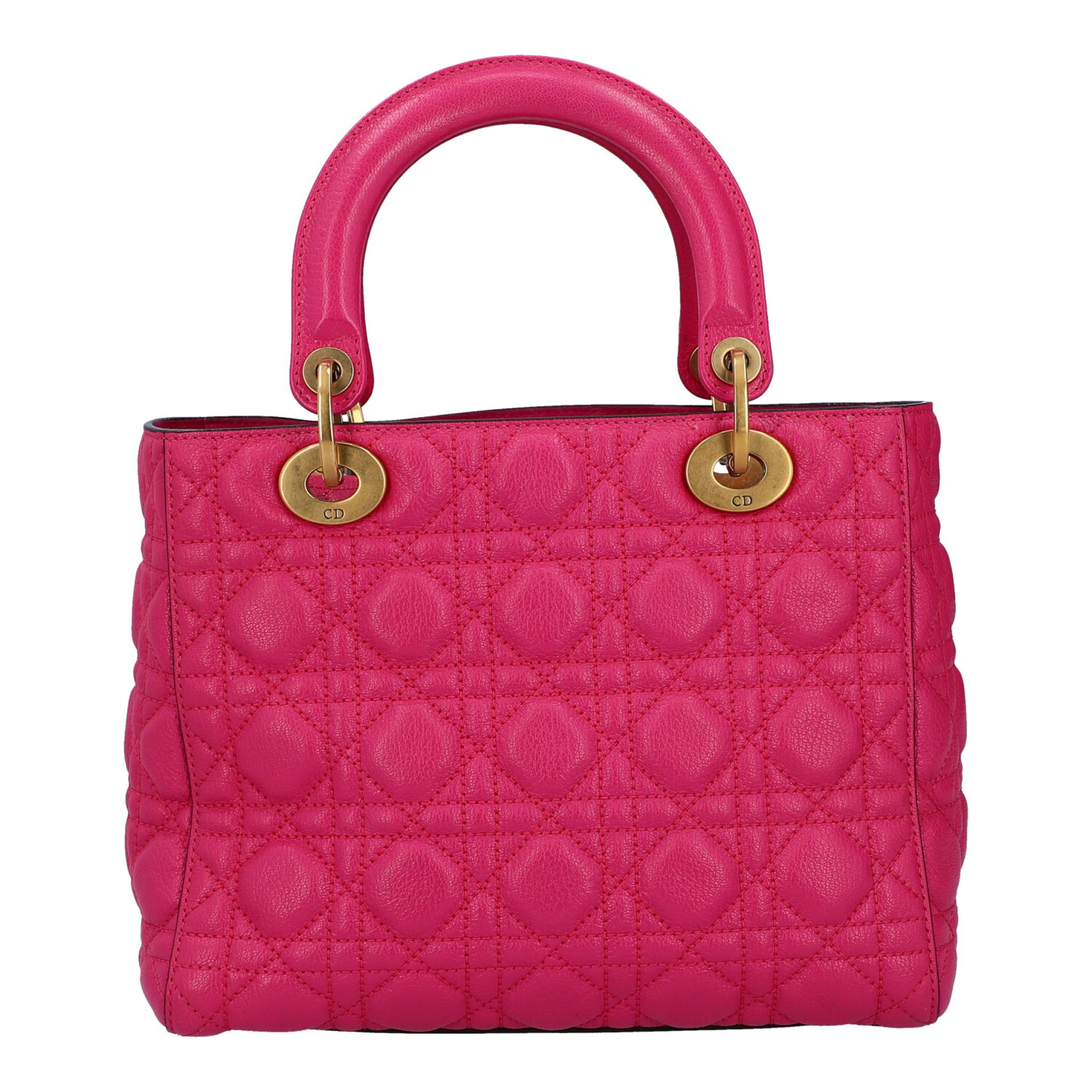 CHRISTIAN DIOR Handtasche "LADY DIOR", Koll. 2018.Limited Edition in Fuchsia. NP. ca.: - Image 4 of 8