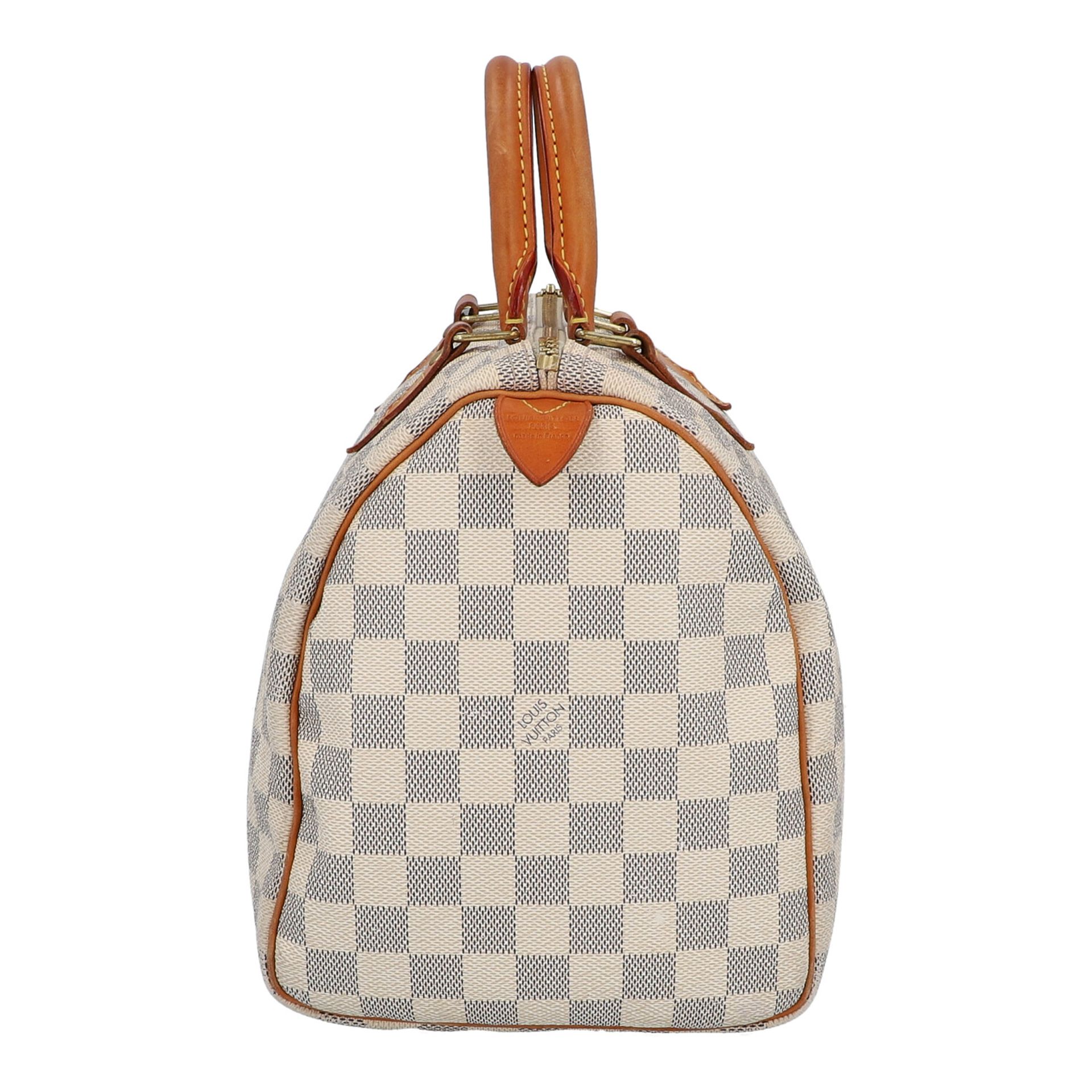 LOUIS VUITTON Henkeltasche "SPEEDY 30", Koll.: 2010.Akt. NP.: 910,-€. Damier Azur Ca - Bild 3 aus 6