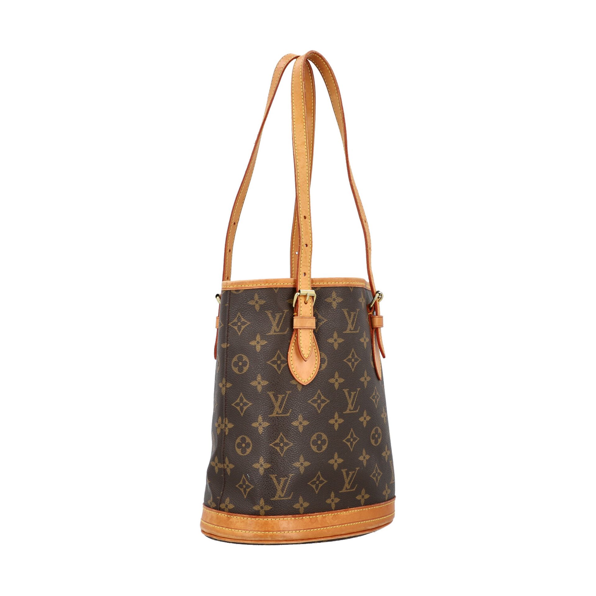 LOUIS VUITTON Bucketbag "BUCKET PM", Koll.: 1999.Monogram Canvas Serie mit Rindsleder- - Bild 2 aus 8