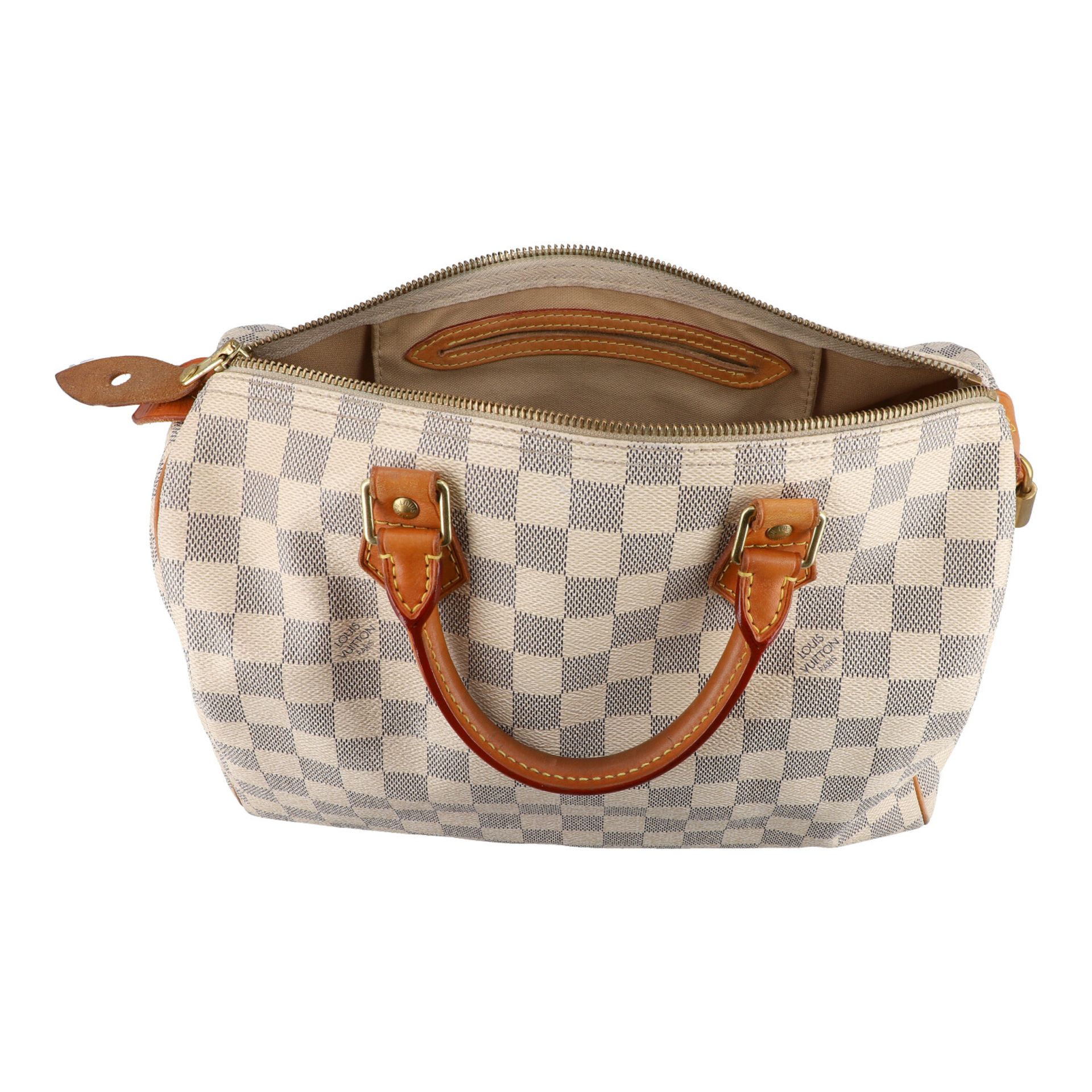 LOUIS VUITTON Henkeltasche "SPEEDY 30", Koll.: 2010.Akt. NP.: 910,-€. Damier Azur Ca - Bild 6 aus 6