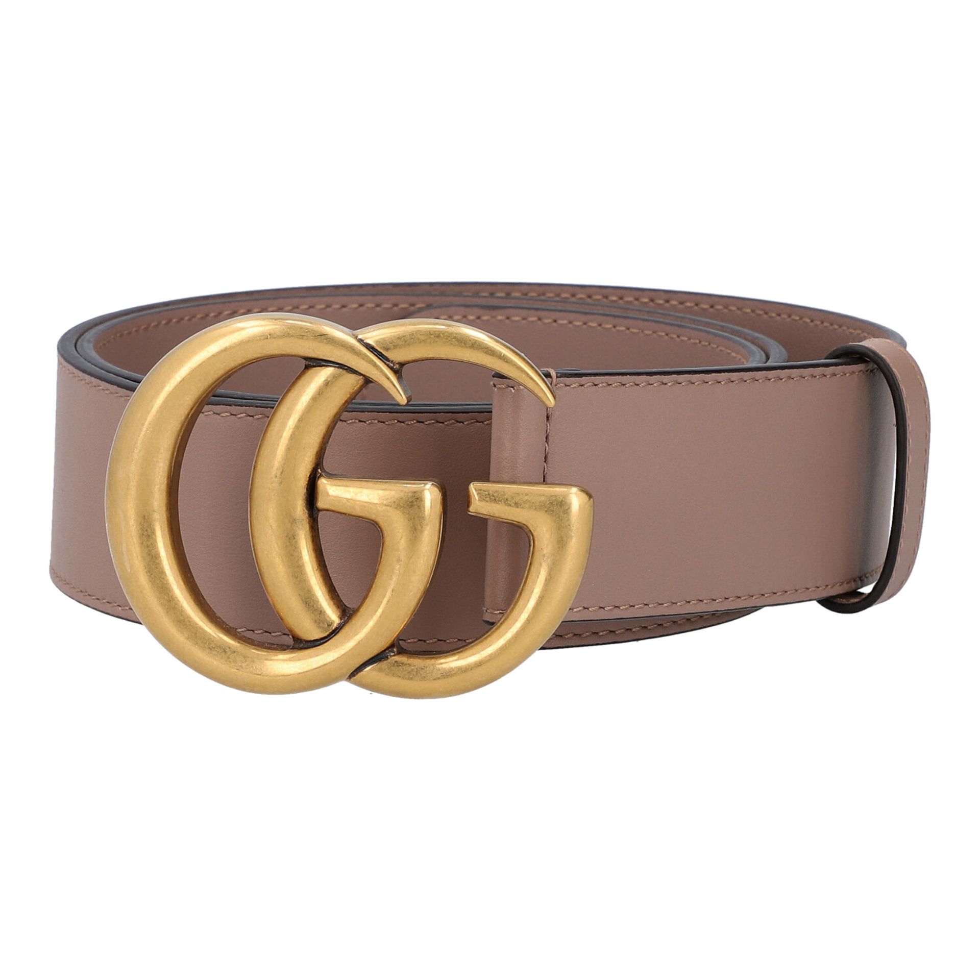 GUCCI Gürtel "GG MARMONT", Länge: 85cm.Akt. NP.: 370,-€. Glattleder in Puderfarben - Image 2 of 2