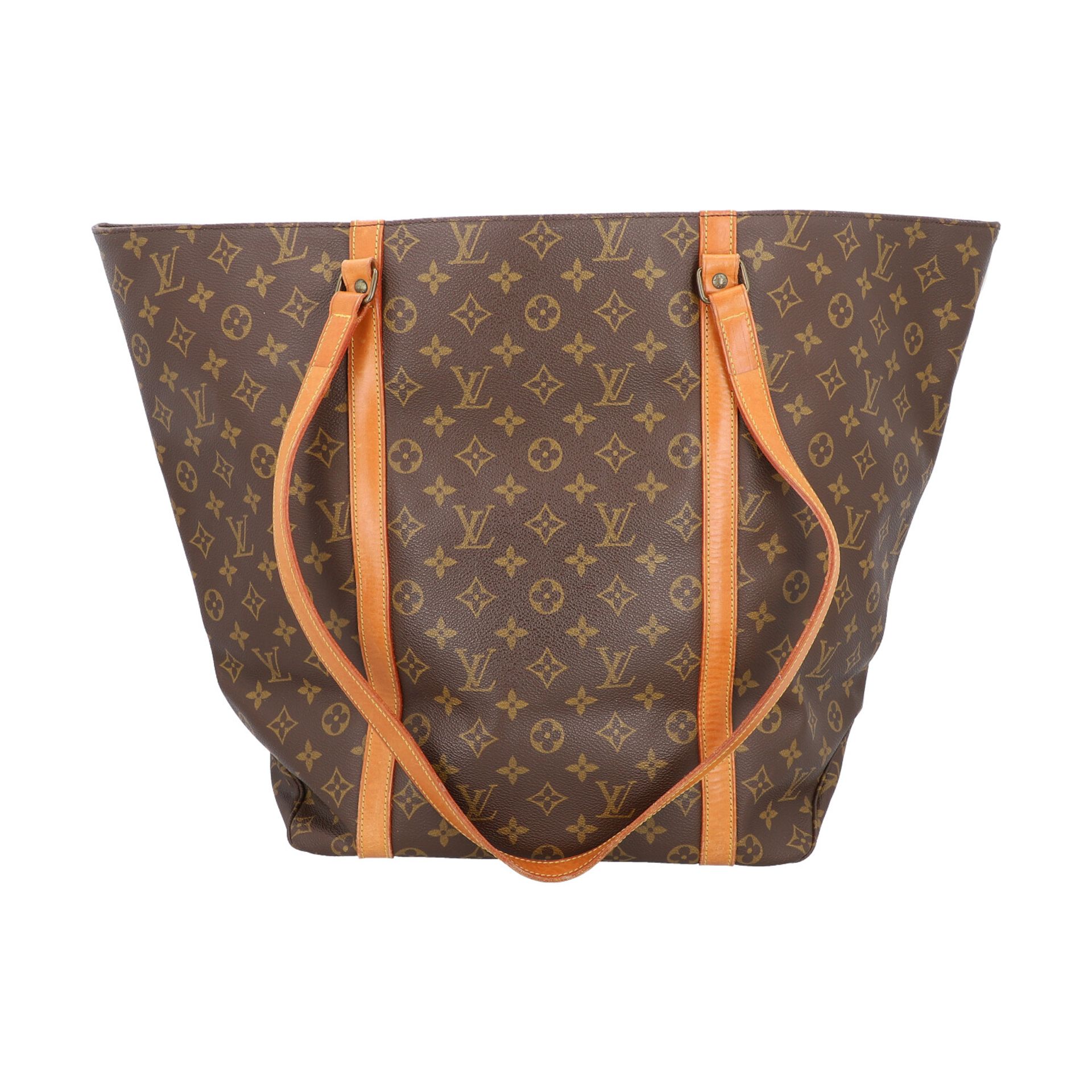 LOUIS VUITTON VINTAGE Shopper "SAC SHOPPING".Monogram Canvas Serie mit Rindsleder-Deta - Bild 4 aus 8