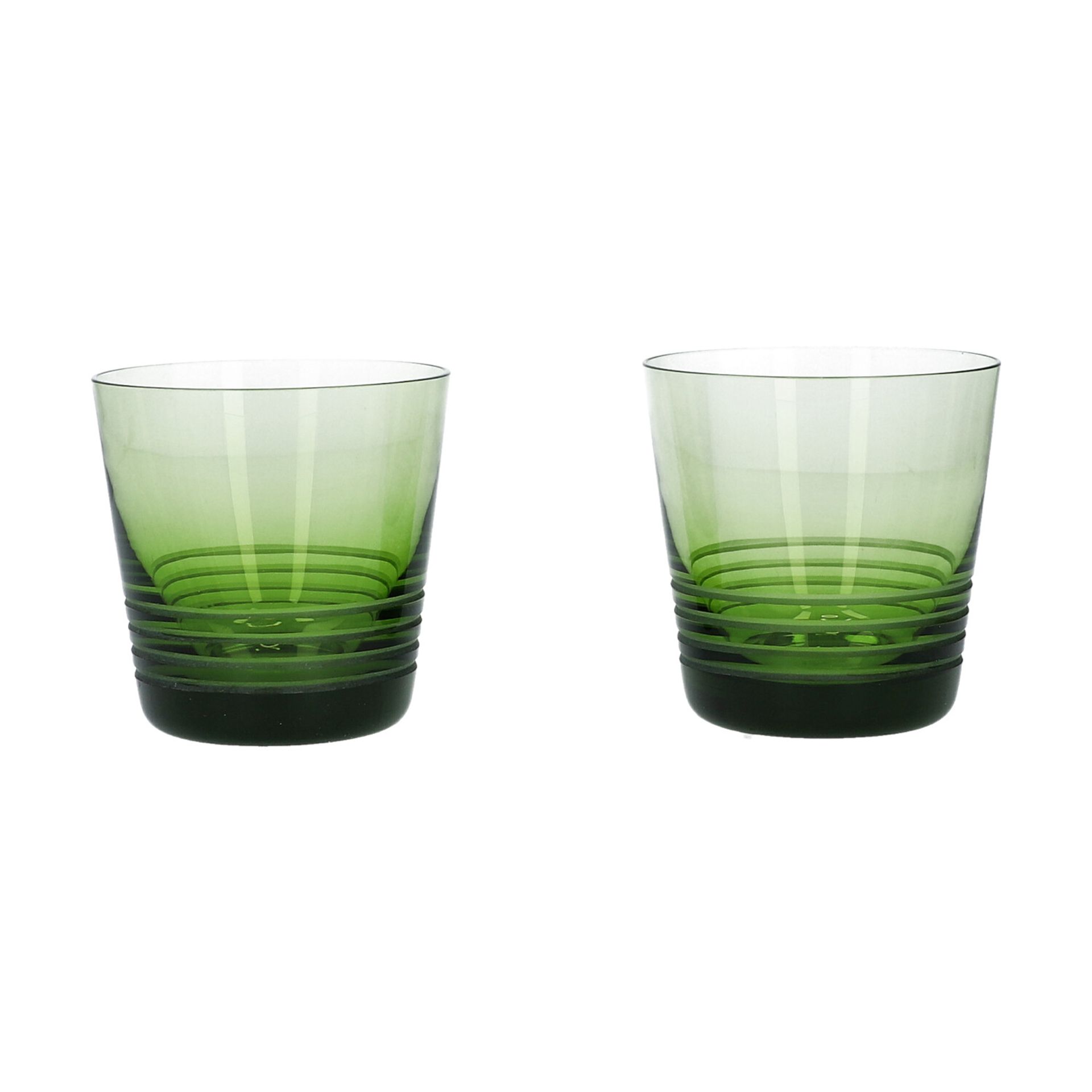 HERMÈS Gläser-Set "ATTELAGE CRYSTAL TUMBLERS".Set bestehend aus zwei Gläsern mit gr