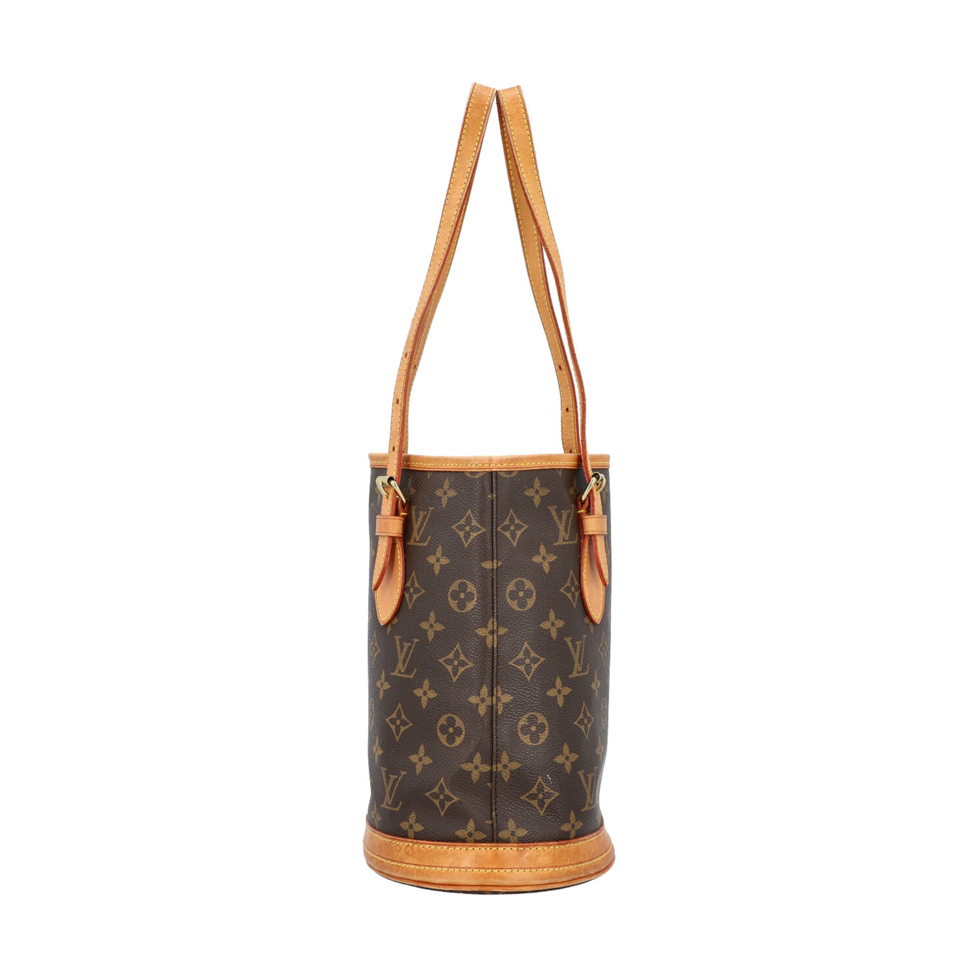 LOUIS VUITTON Bucketbag "BUCKET PM", Koll.: 1999.Monogram Canvas Serie mit Rindsleder- - Bild 3 aus 8