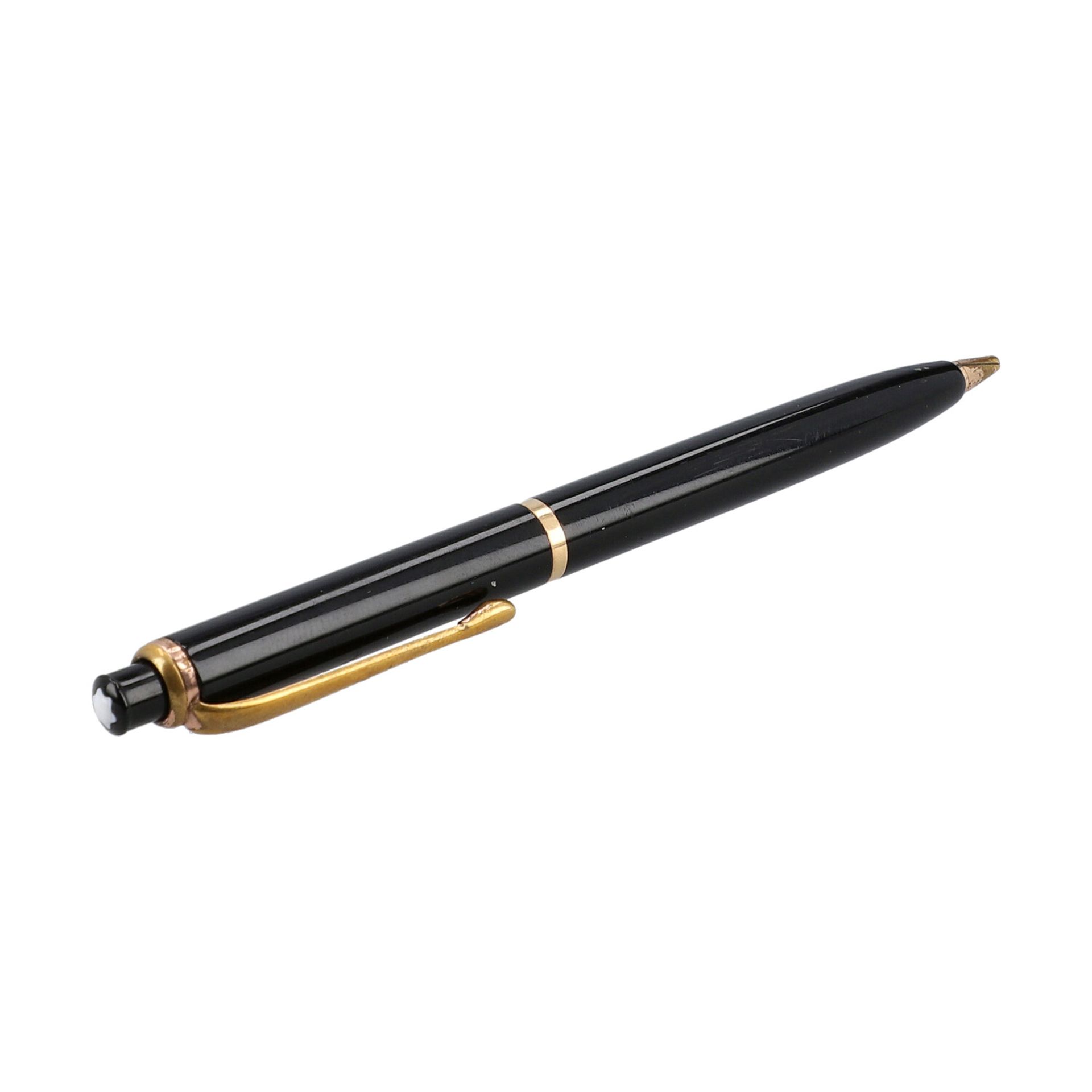 MONTBLANC VINTAGE Druckbleistift "PIX 396".Korpus in Schwarz mit vergoldeten Details u