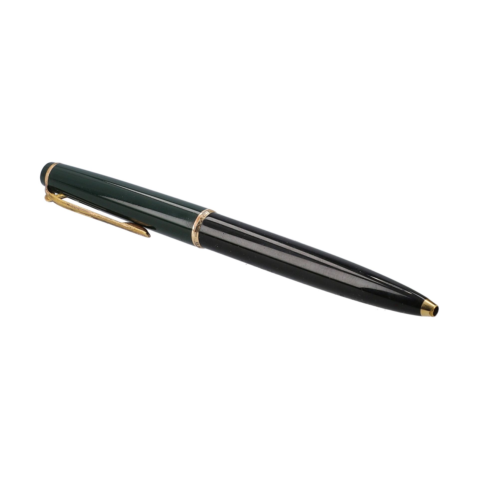 MONTBLANC VINTAGE Kugelschreiber "No. 38".Korpus aus Edelharz in Bicolor Schwarz/Dunke