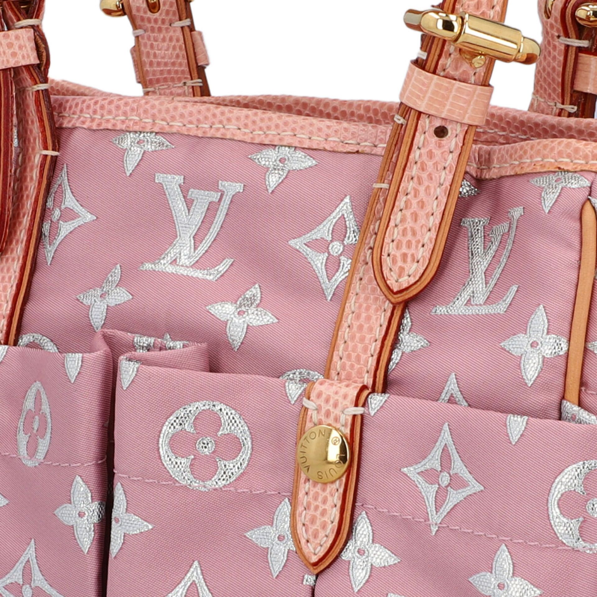 LOUIS VUITTON Henkeltasche "GLITTER CABAS", Koll.: 2005.Limited Edition. Nylon Modell - Bild 7 aus 8