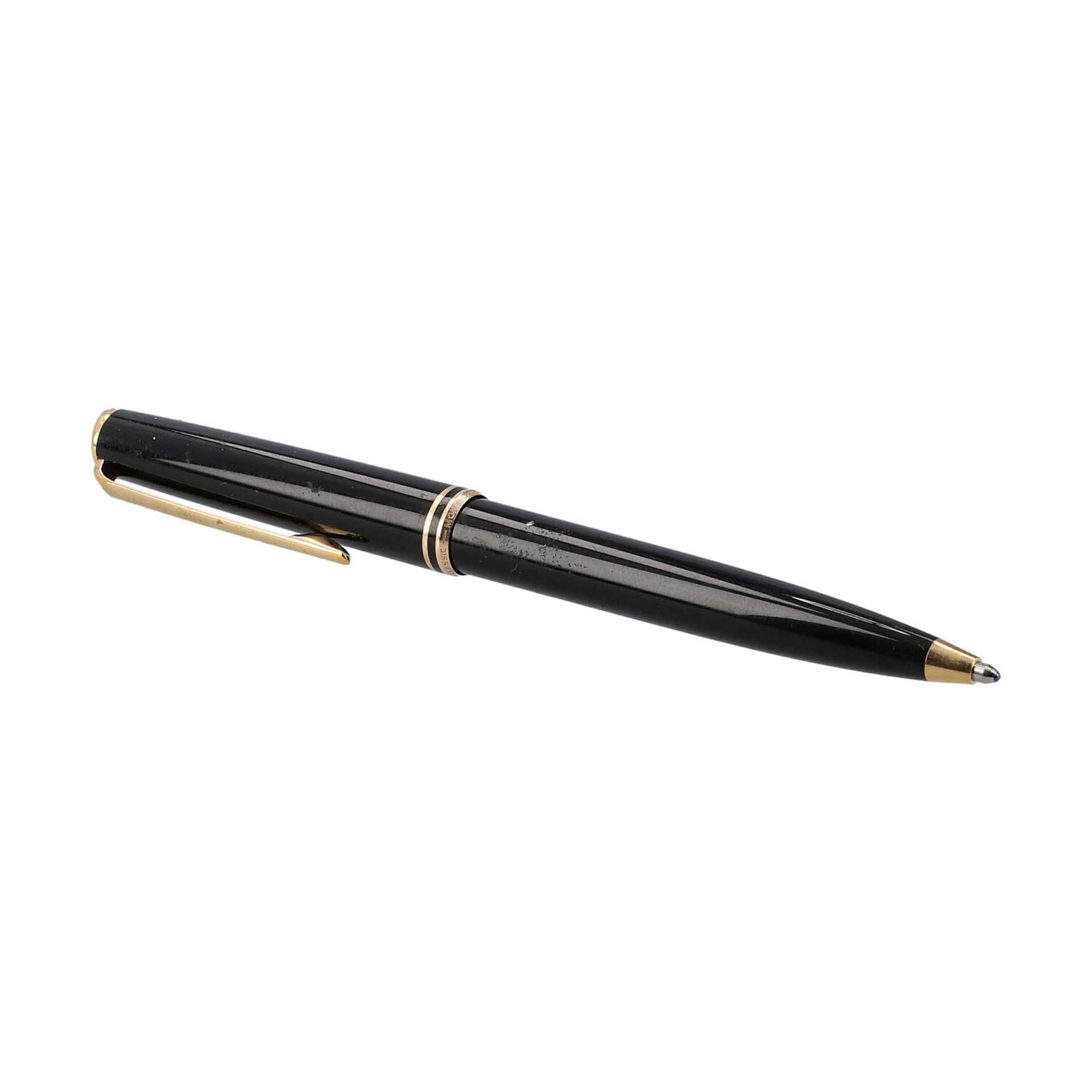 MONTBLANC VINTAGE Drehkugelschreiber "CLASSIC".Korpus aus schwarzem Edelharz mit vergo - Image 2 of 2