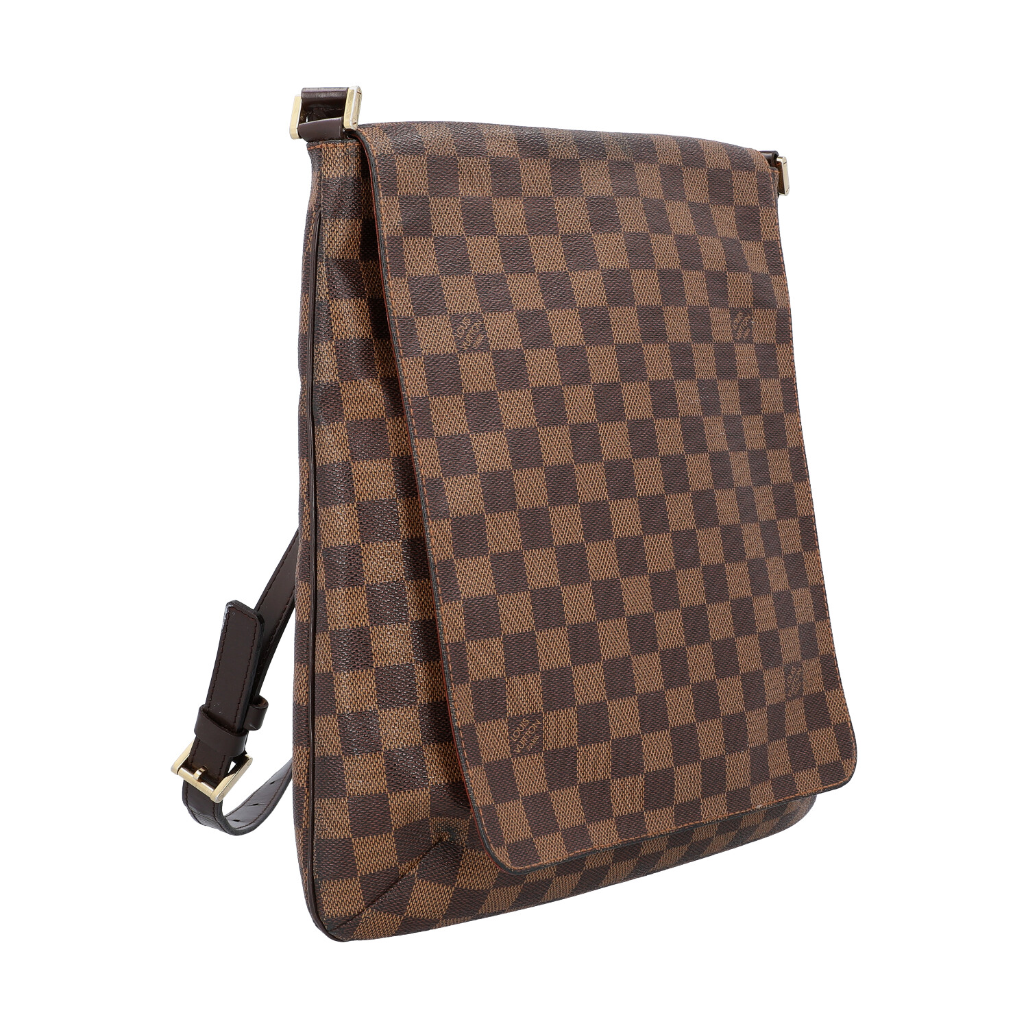 LOUIS VUITTON Umhängetasche "MUSETTE SALSA GM", Koll.: 2003. Damier Ebene Canvas mit Überschlag, - Image 2 of 8