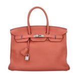 HERMÈS Handtasche "BIRKIN BAG 35", Koll. 2013.Akt. NP.: 8.000,-€. Clemence Leder in