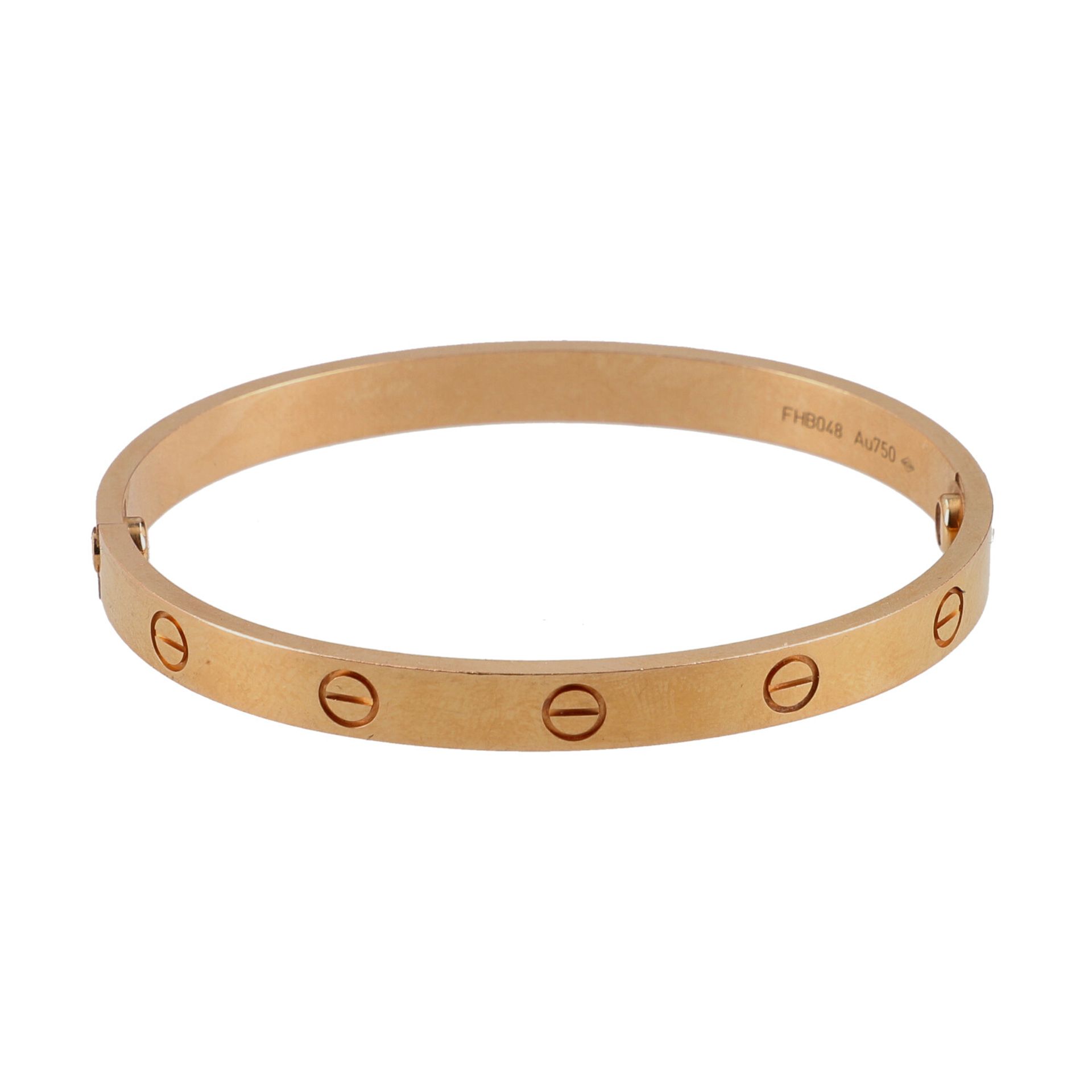 CARTIER Armreif "LOVE BRACELET", akt. NP.: 6.500,-€.Size 18cm. 750 Roségold. Klassi - Image 4 of 6