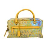 LOUIS VUITTON Bowling Bag "JAUNE DEFILE PULP WEEKENDER PM", Koll.: 2008, NP.: 1.500,-€.<br