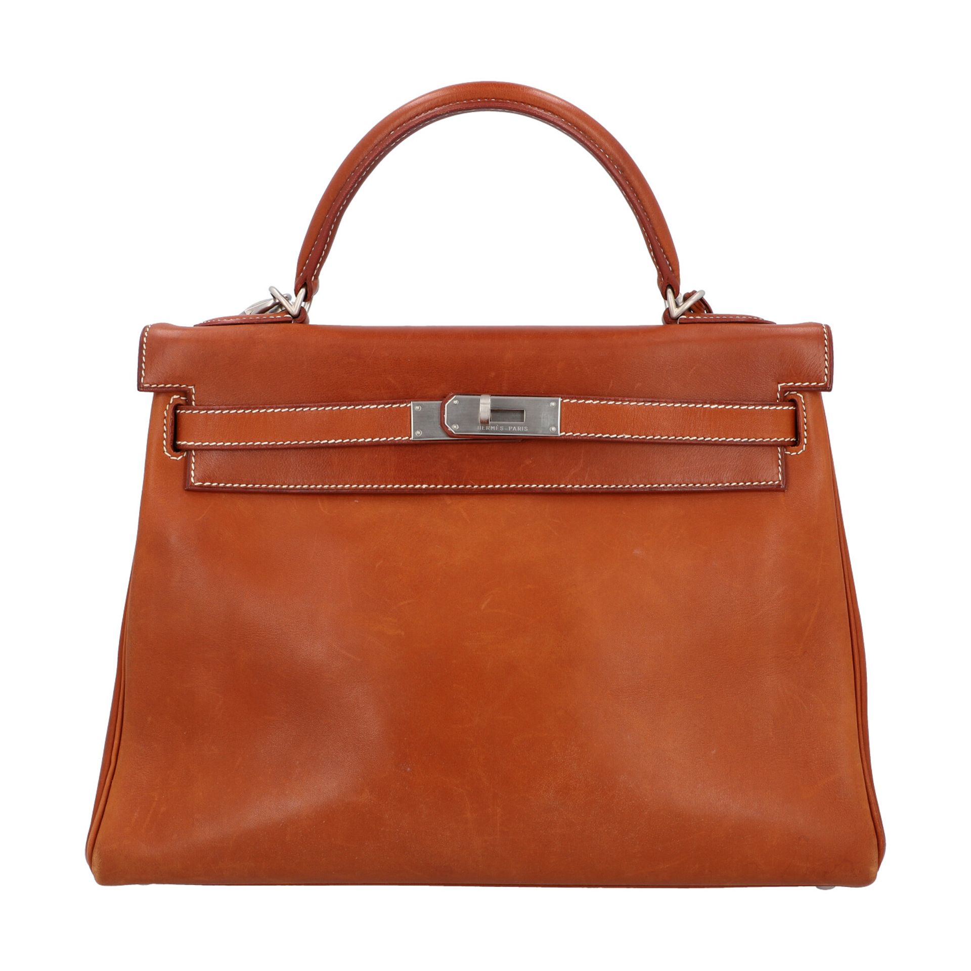 HERMÈS Henkeltasche "KELLY BAG 32", Koll.: 2001, NP.: 8.000,-€.Vache Naturelle Lede