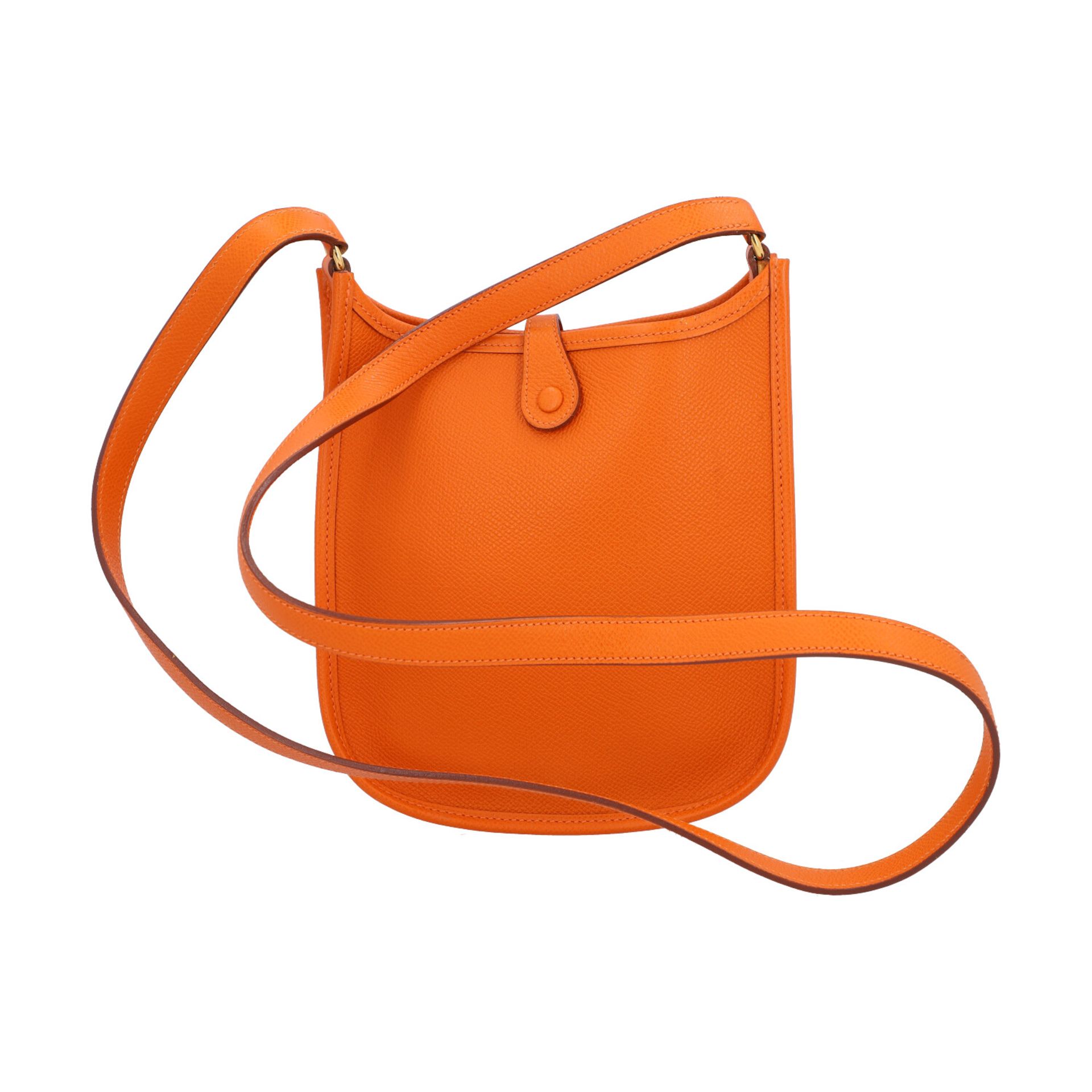 HERMÈS Umhängetasche "EVELYN TPM" , Koll.: 2004.Epsom-Leder in Potiron (Orange), mit - Image 4 of 7