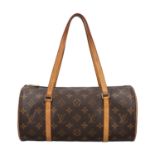 LOUIS VUITTON Schultertasche "PAPILLON", Koll. 2005.Monogram Canvas Serie mit naturbel