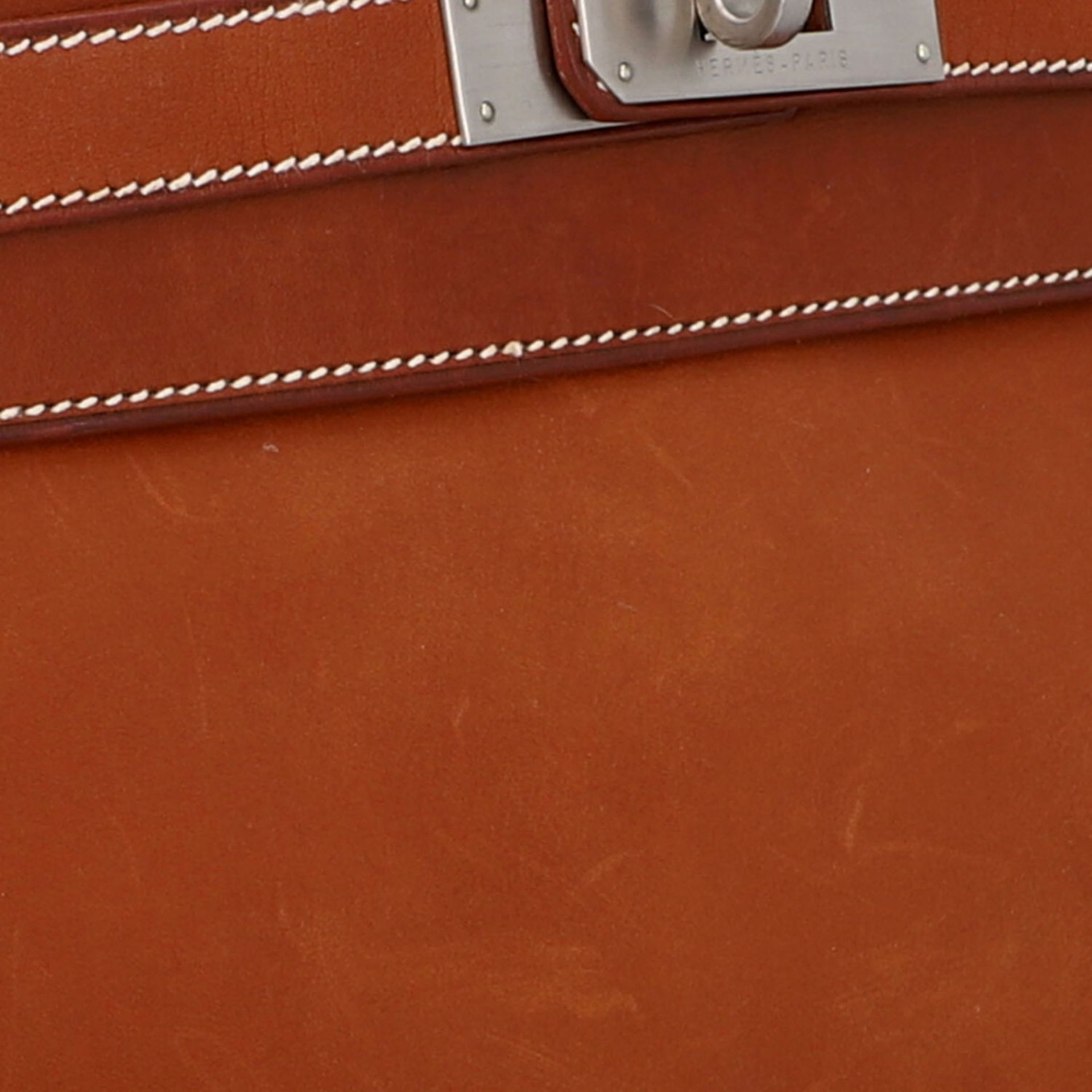 HERMÈS Henkeltasche "KELLY BAG 32", Koll.: 2001, NP.: 8.000,-€.Vache Naturelle Lede - Image 8 of 10