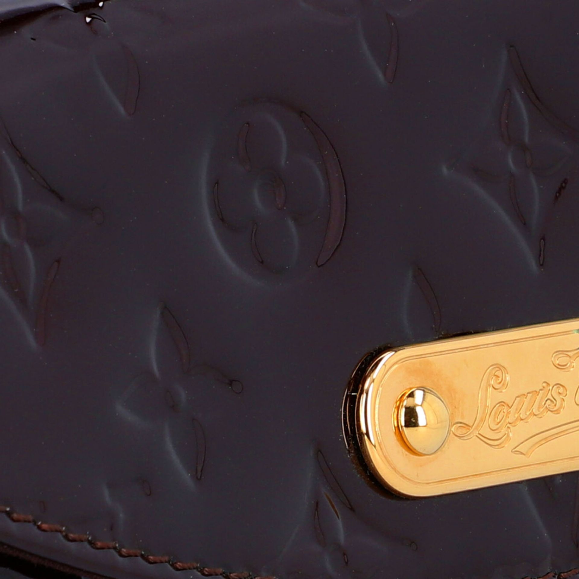 LOUIS VUITTON Pochette "SUNSET BOULEVARD", Koll. 2010.Vernis Leder Serie in Bordeaux m - Image 8 of 8