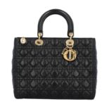 CHRISTIAN DIOR Handtasche "GROSSE LADY DIOR", Koll. 2016.Akt. NP.: 4.200,-€. Lammled