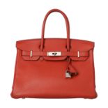 HERMÈS Handtasche "BIRKIN BAG 30", Koll. 2006.Akt. NP.: 7.900,-€. Togo Leder in Rou