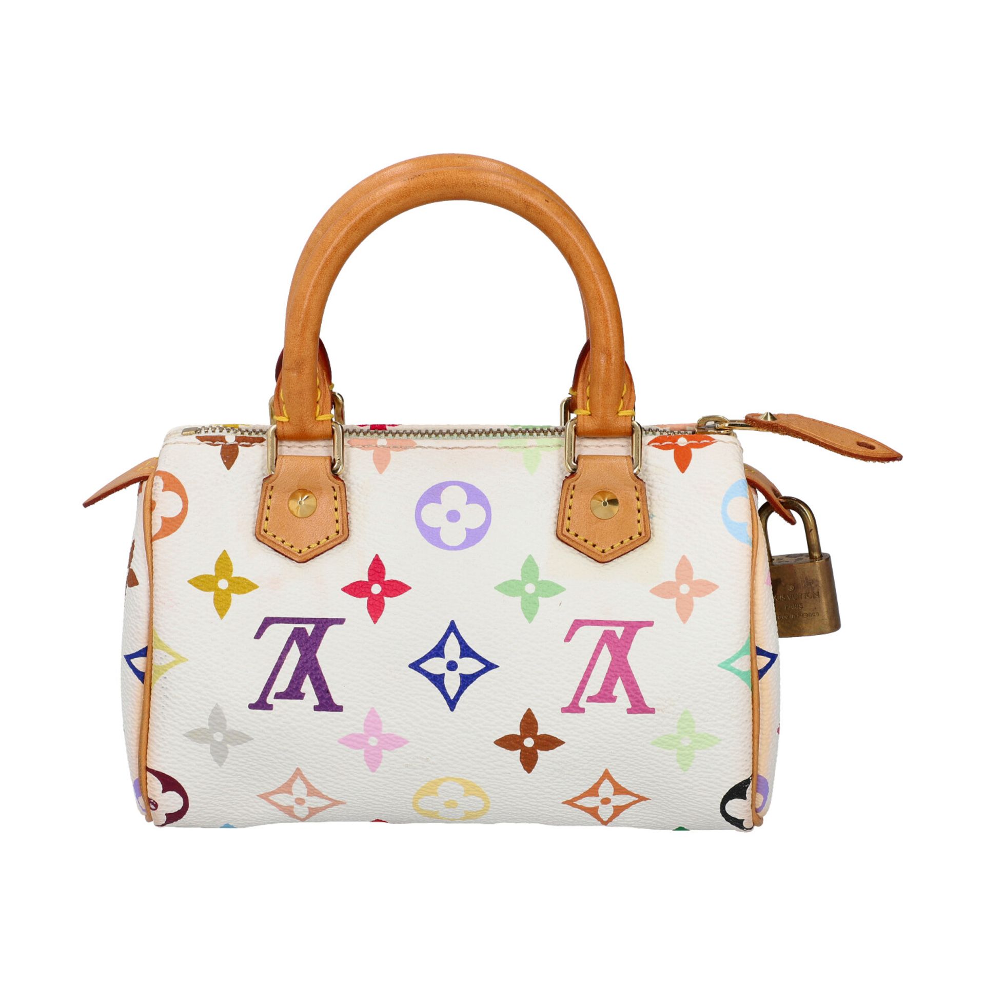 LOUIS VUITTON Henkeltasche "SPEEDY NANO".Monogram Multicolor auf Canvas mit Rindsleder - Bild 4 aus 6